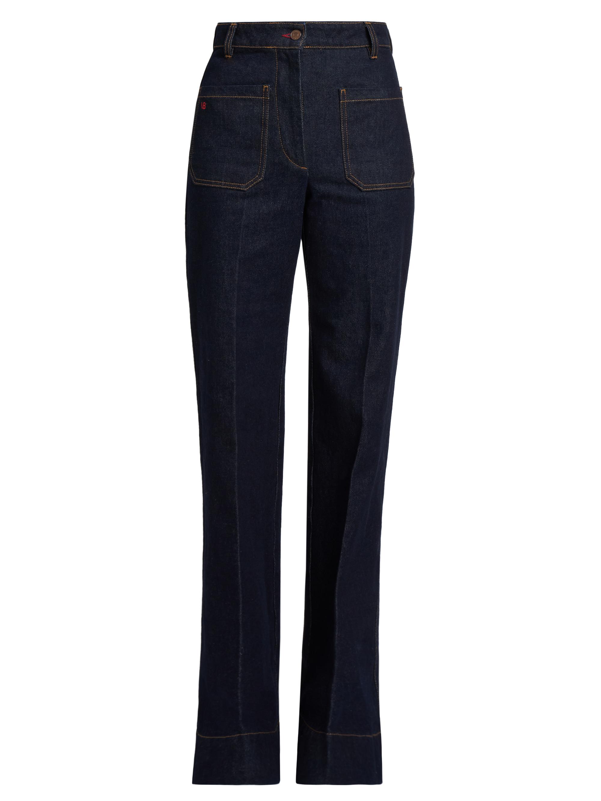 Victoria Beckham Women's Alina High-Rise Stretch Flare Jeans - Dark Indigo Rinse
