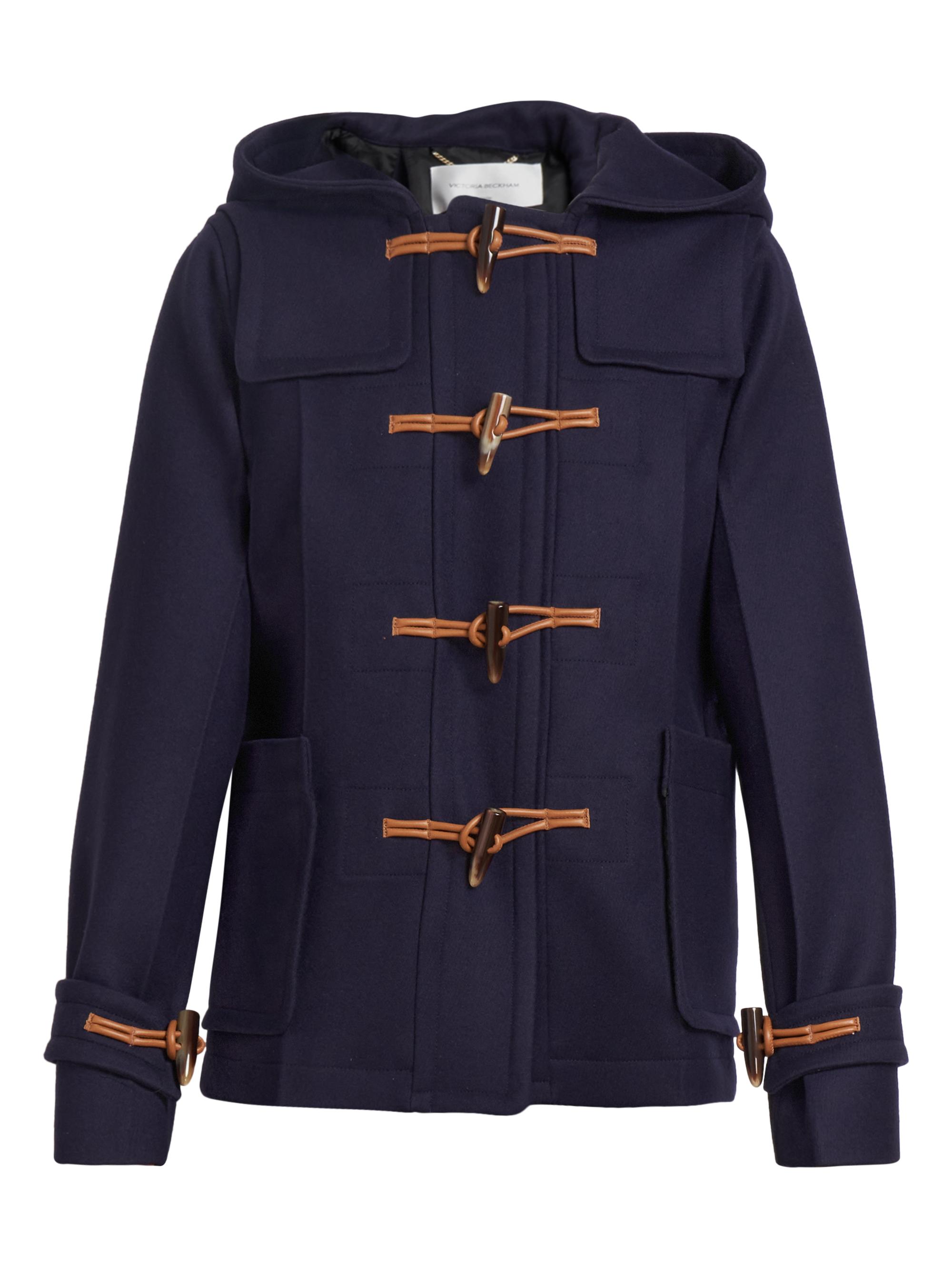 Victoria Beckham Women's Wool Duffle Coat - Ink Blue 4