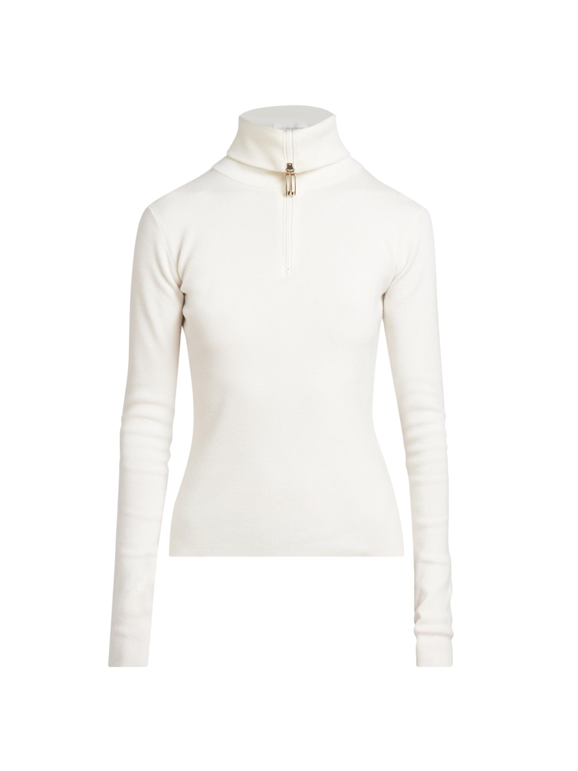 Victoria Beckham Women's Merino Wool Zip Turtleneck -