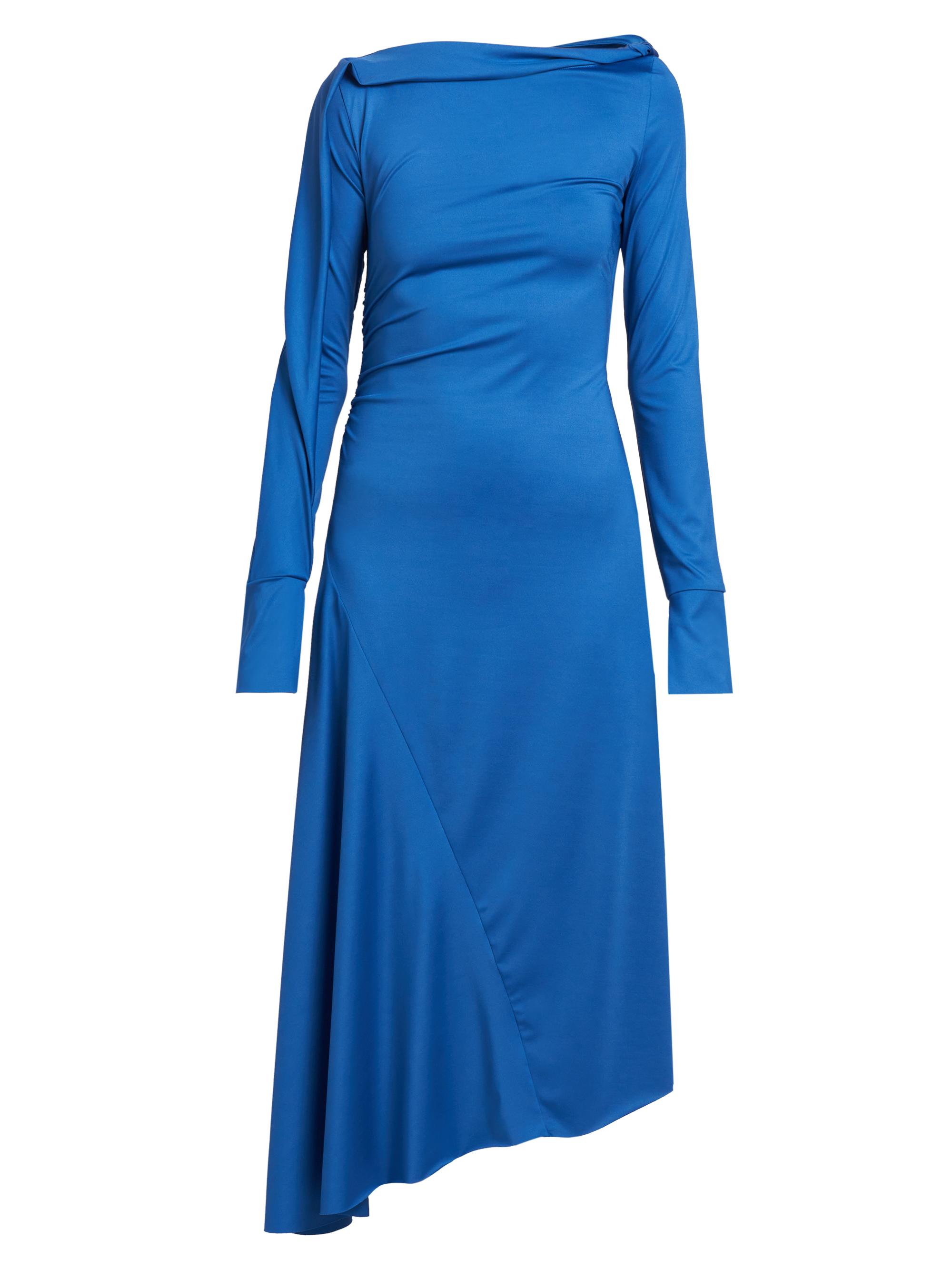 Victoria Beckham Women's Jersey Asymmetric Maxi Dress - Ocean Blue