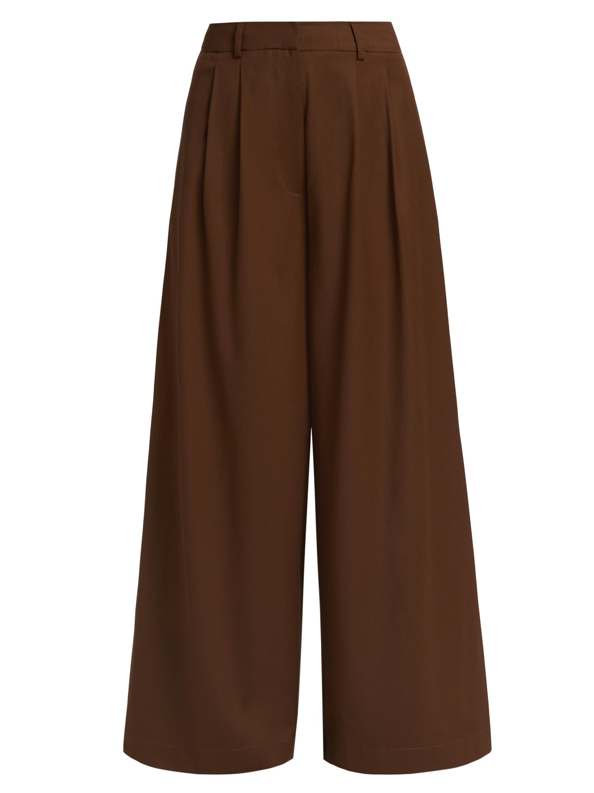 Alice + Olivia Eric Linen-Blend Pleated Pants | Saks Fifth Avenue