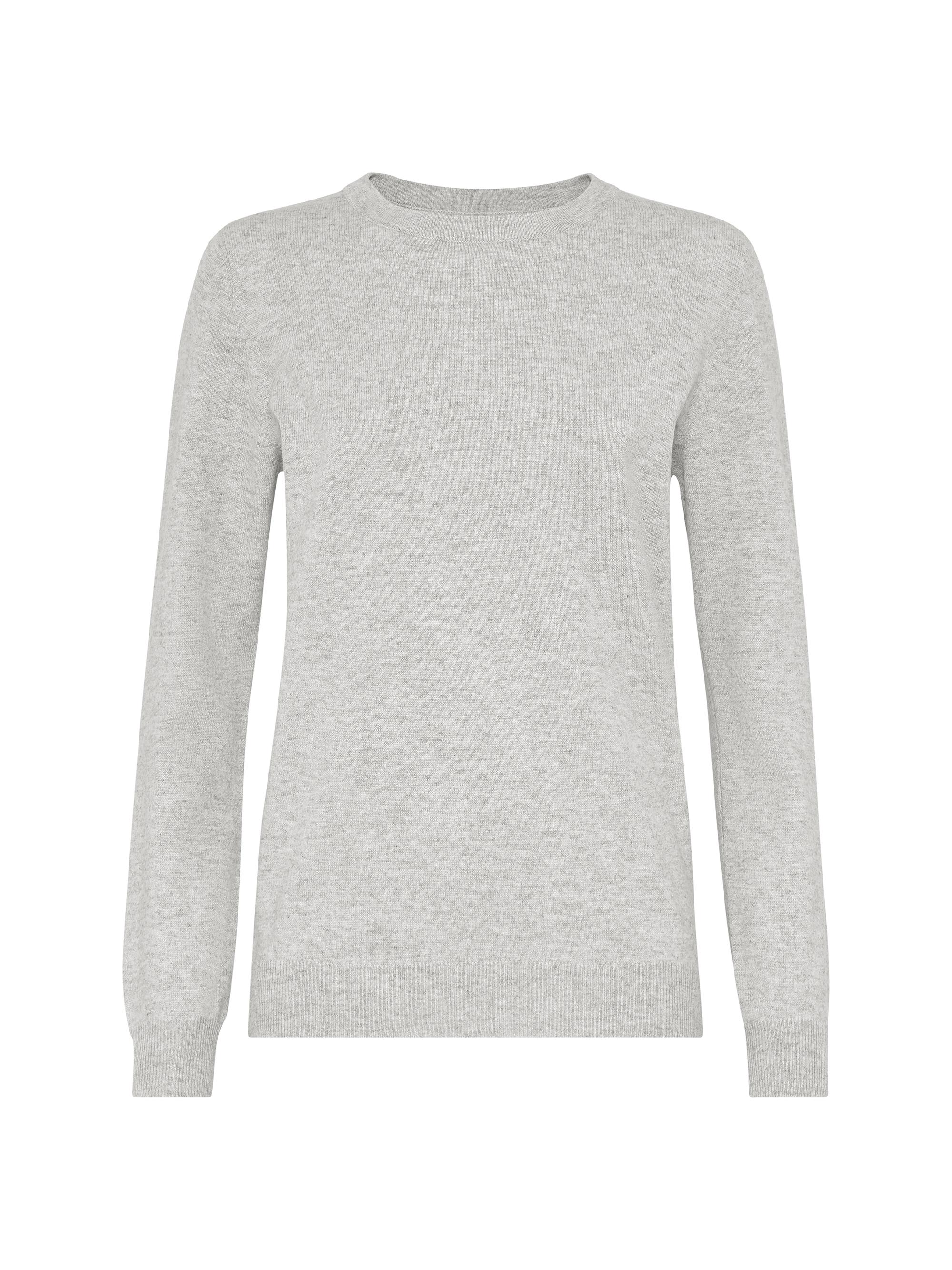 Brunello Cucinelli Women's Cashmere Sweater with Monili - Light Grey