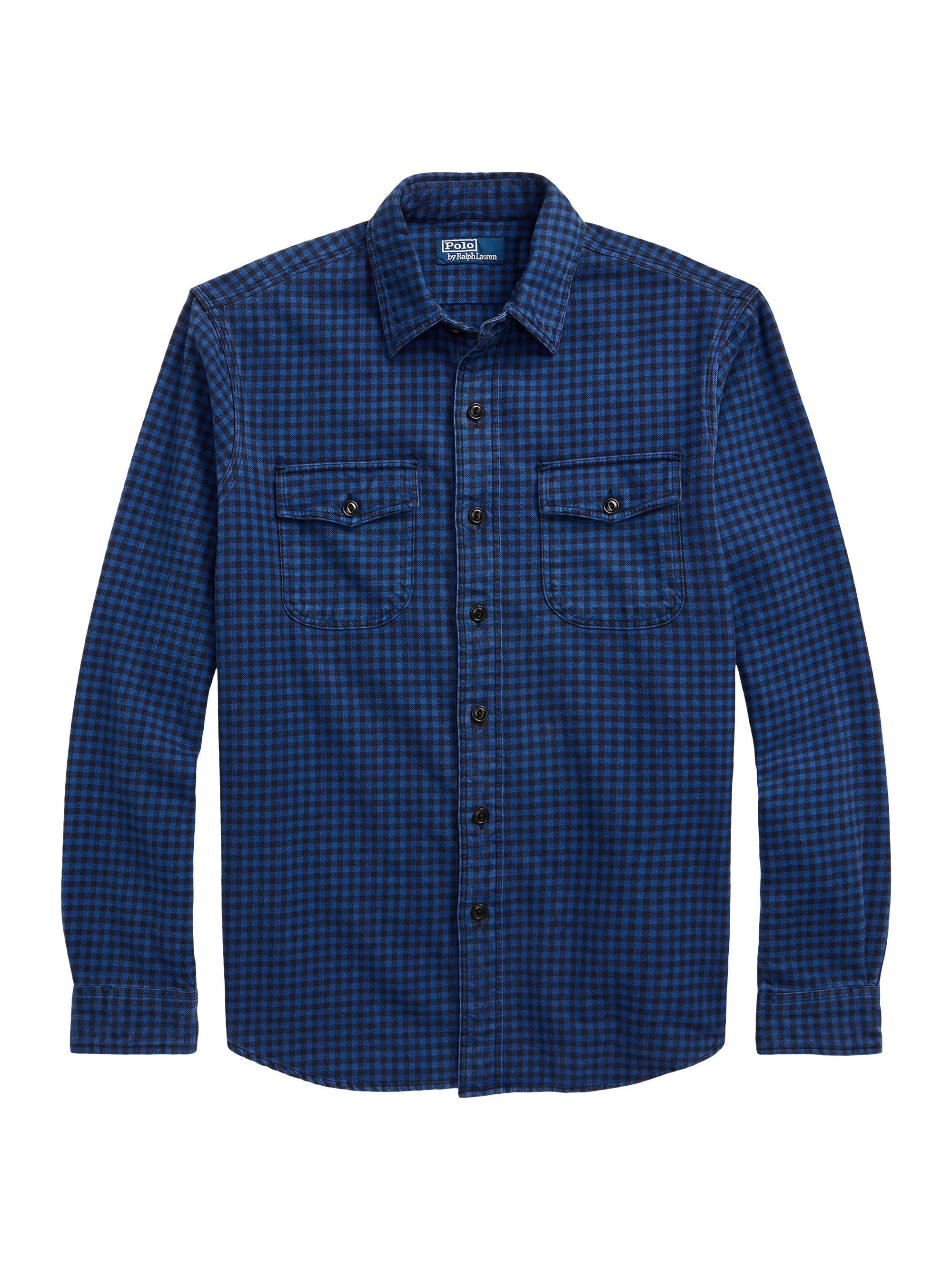 Polo Ralph Lauren Men's Gingham Print Button-Up Shirt - Red Black