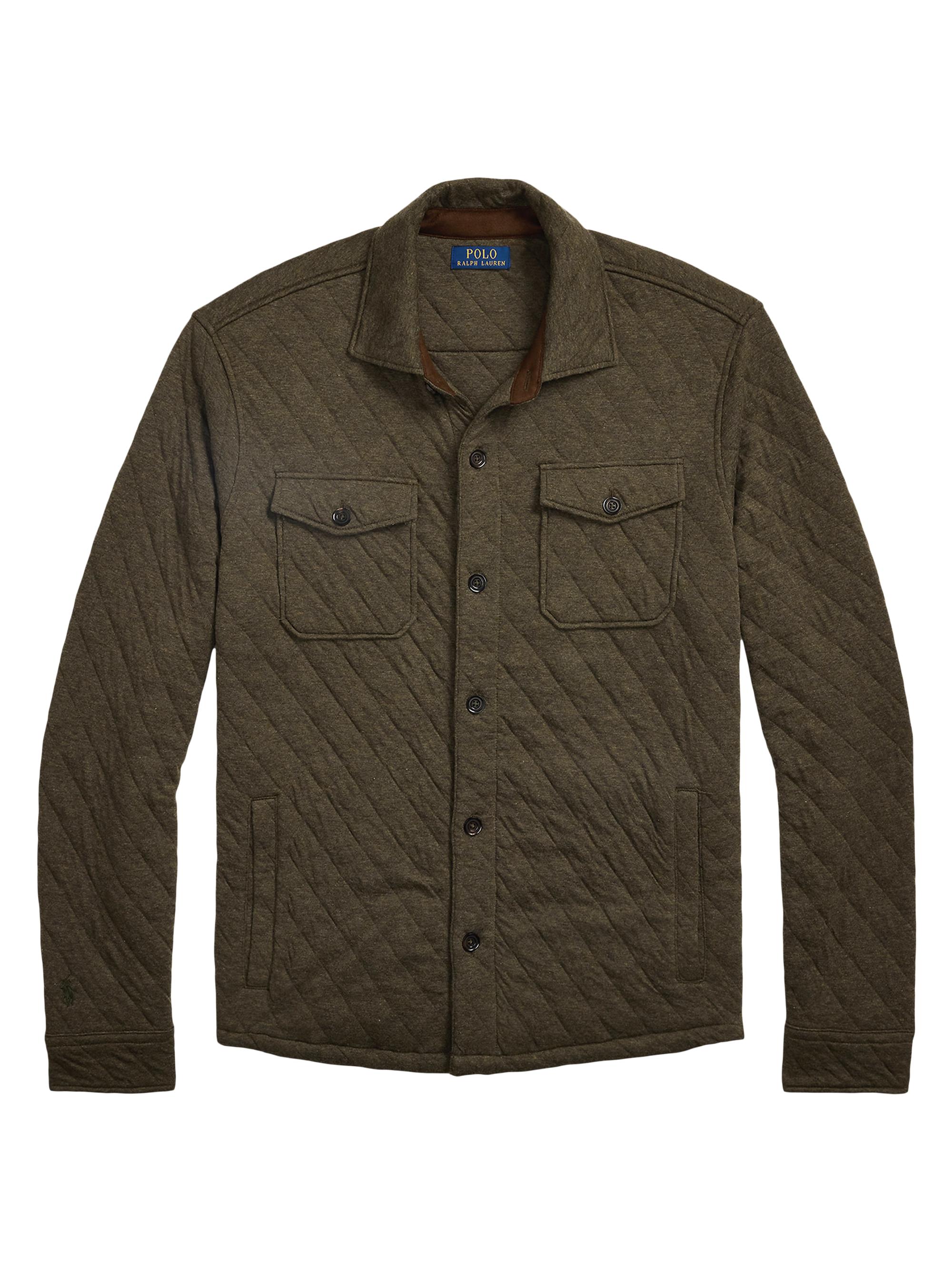 Polo Ralph Lauren Men's Aviator Quilted Overshirt - Wilson Olive Heather