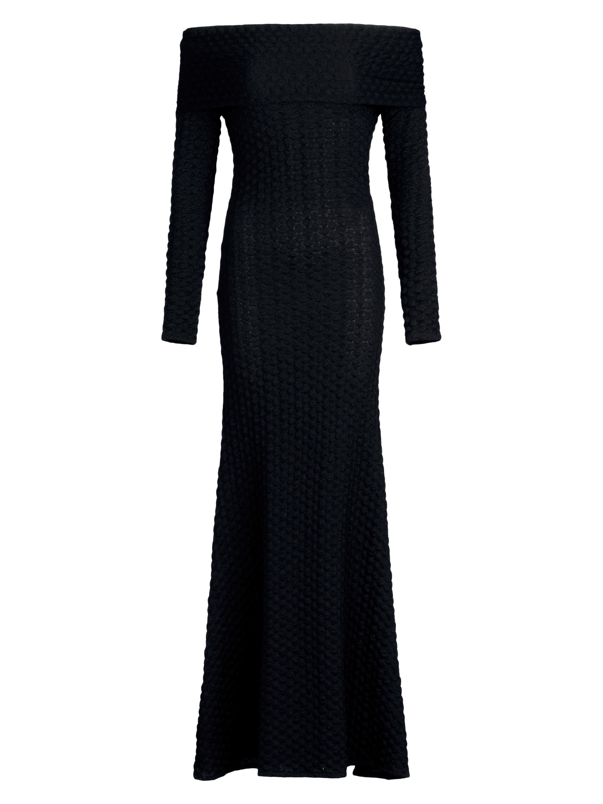 Norma Kamali Houndstooth Turtleneck Fishtail Gown | Saks