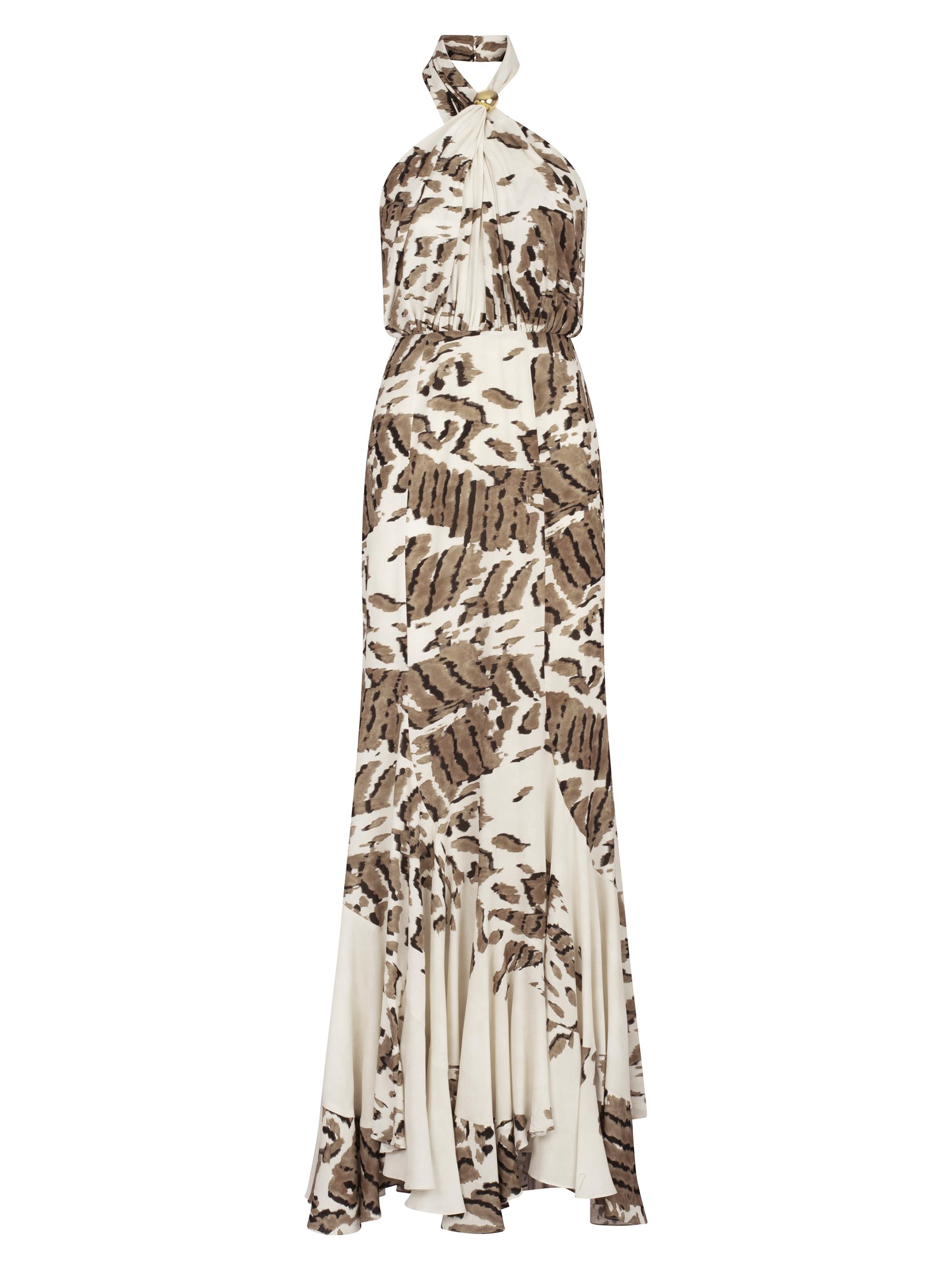 Silvia Tcherassi Raisa Abstract Halterneck Maxi-Dress | Saks Fifth