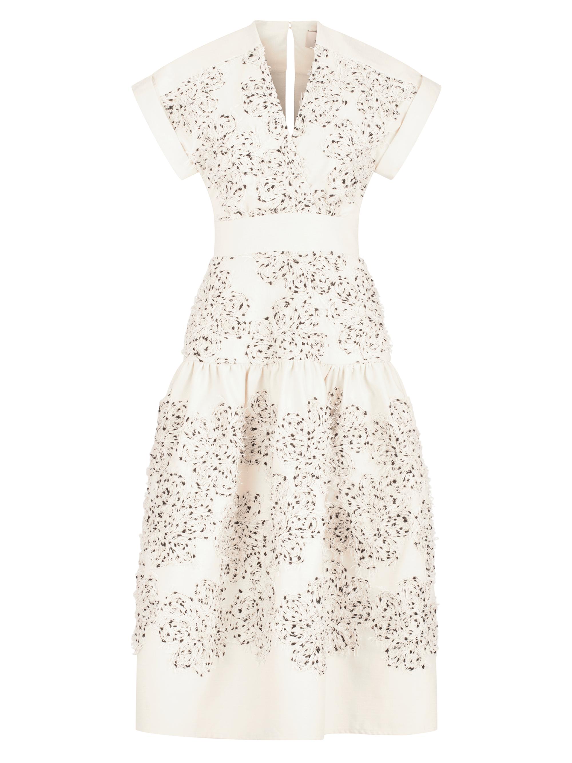 Silvia Tcherassi Metaponto Embroidered Floral Cotton-Blend Midi