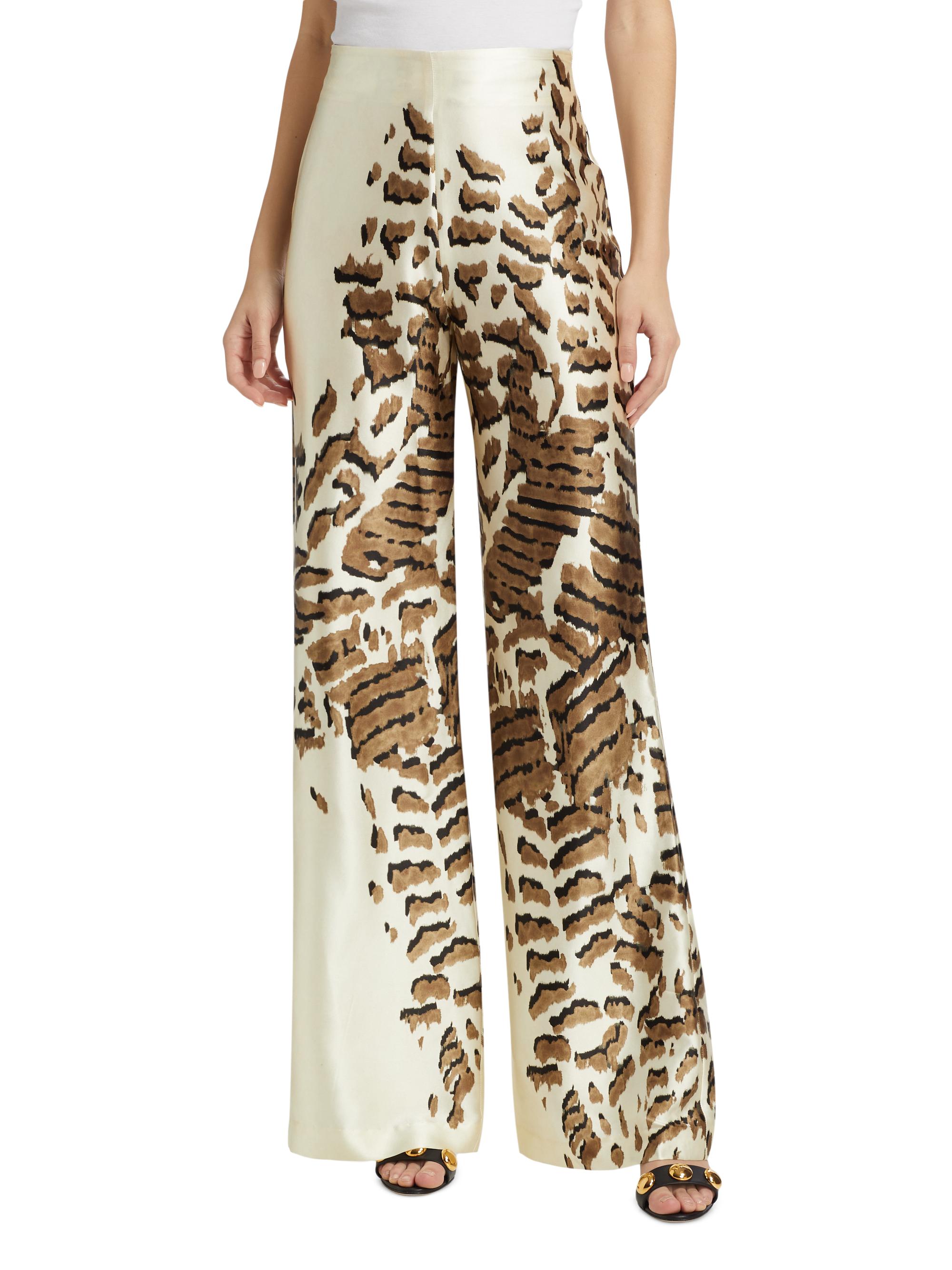 Silvia Tcherassi Andie Animal Print Pants | Saks Fifth Avenue