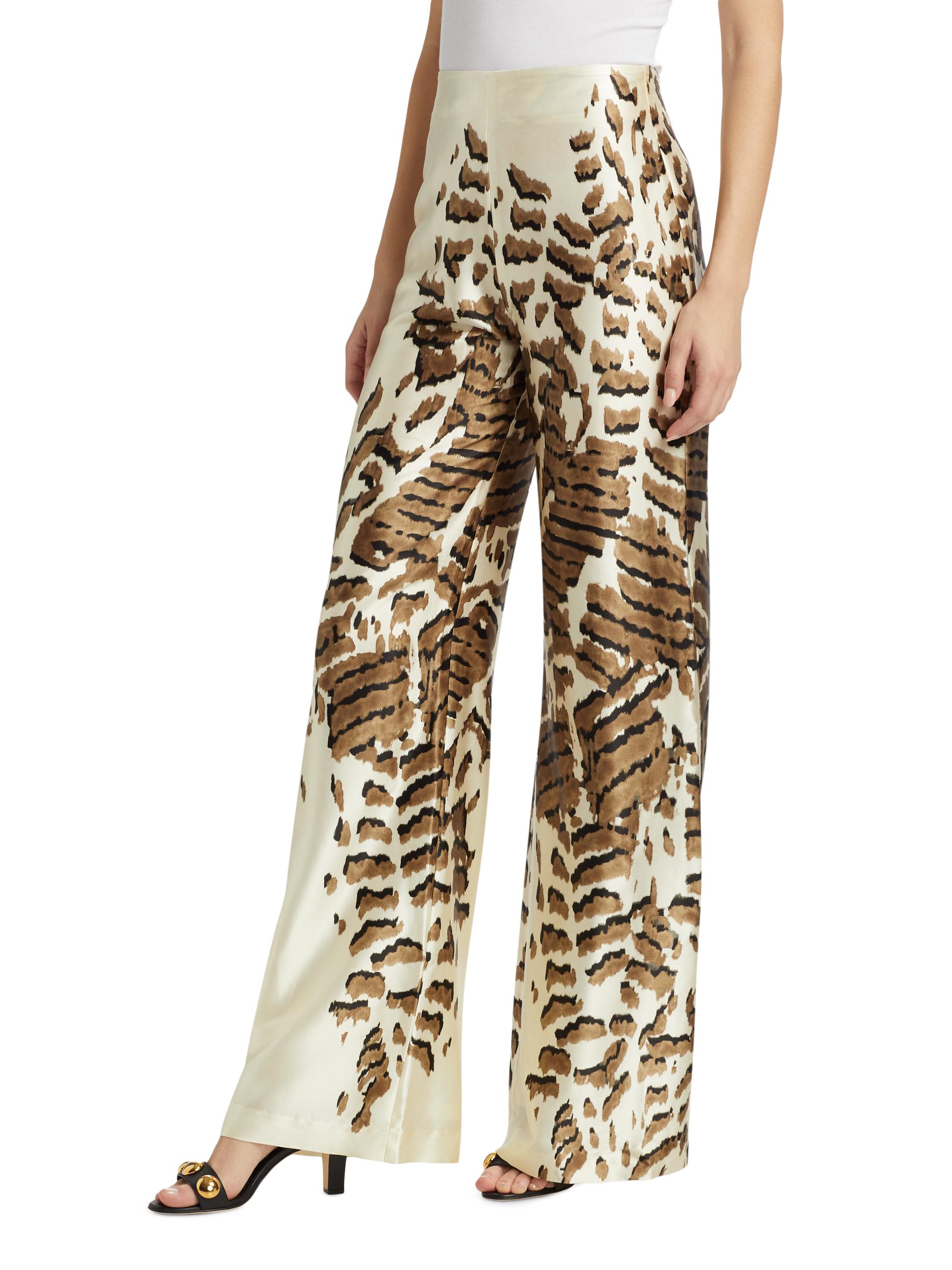 Silvia Tcherassi Andie Animal Print Pants | Saks Fifth Avenue