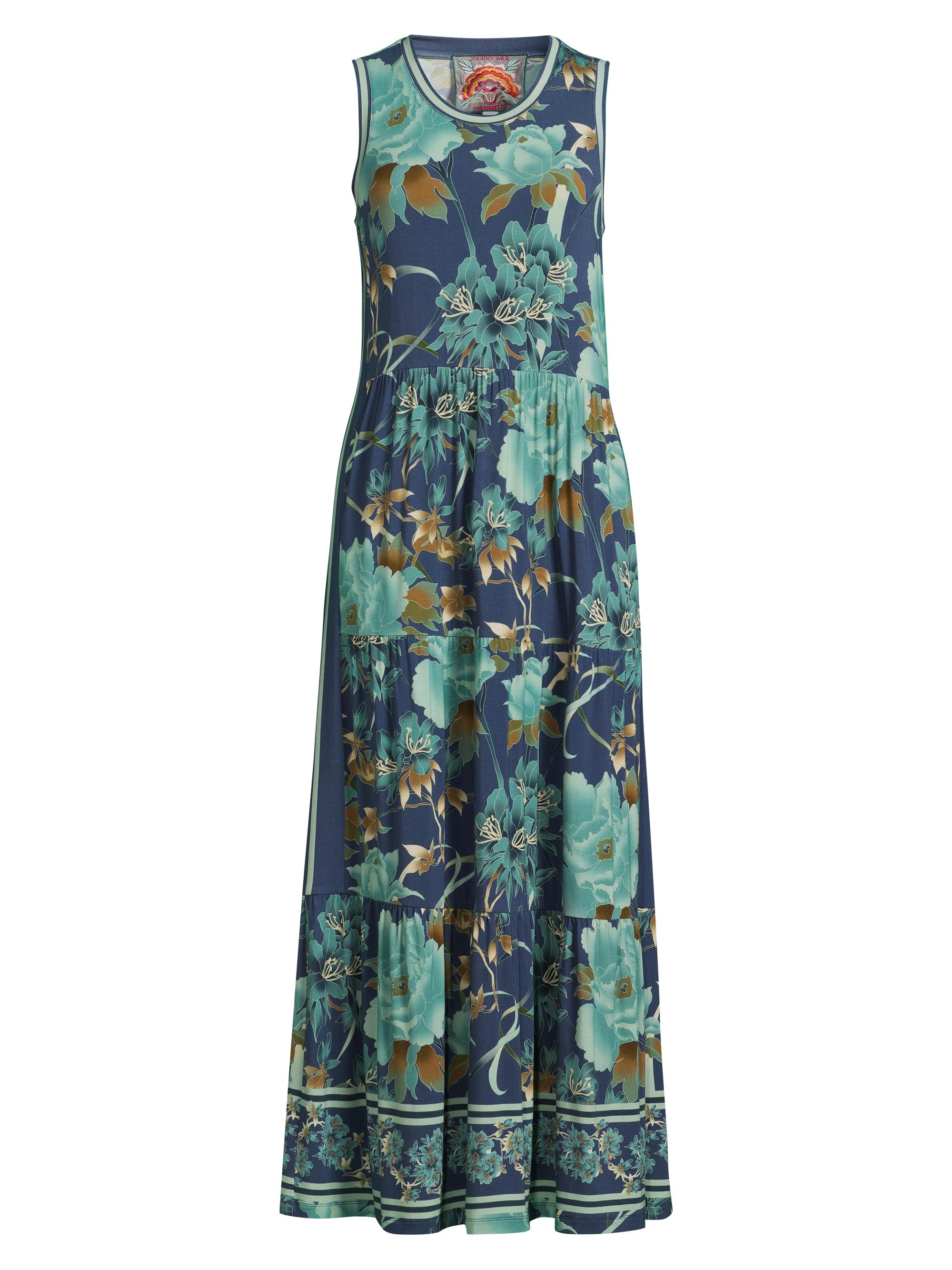 Johnny Was Women's The Janie Favorite Sleeveless Tiered Maxi Dress - Peonee Blue