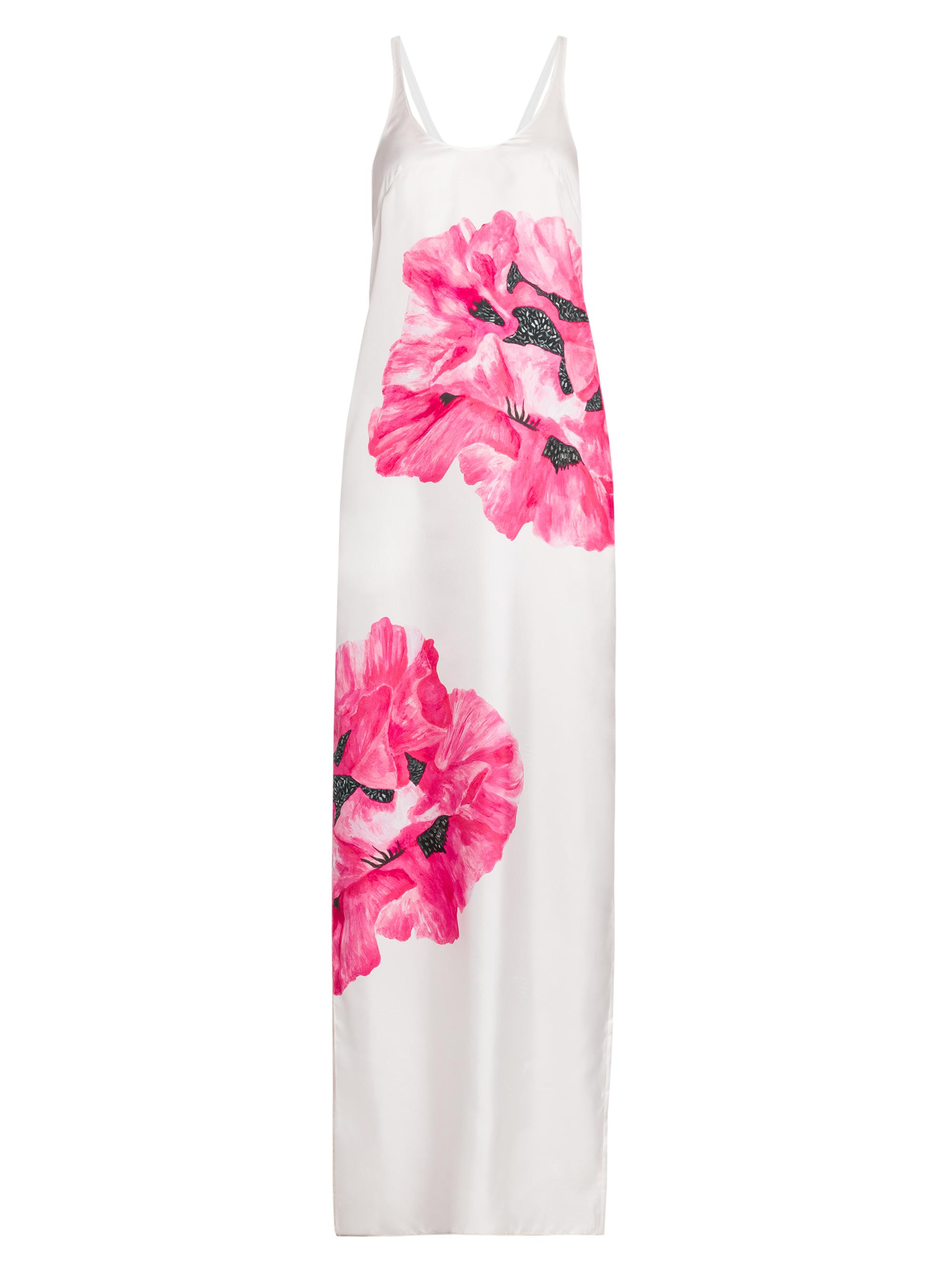 Stella McCartney Women's Poppy Silk Tank Maxi Dress - Pink White