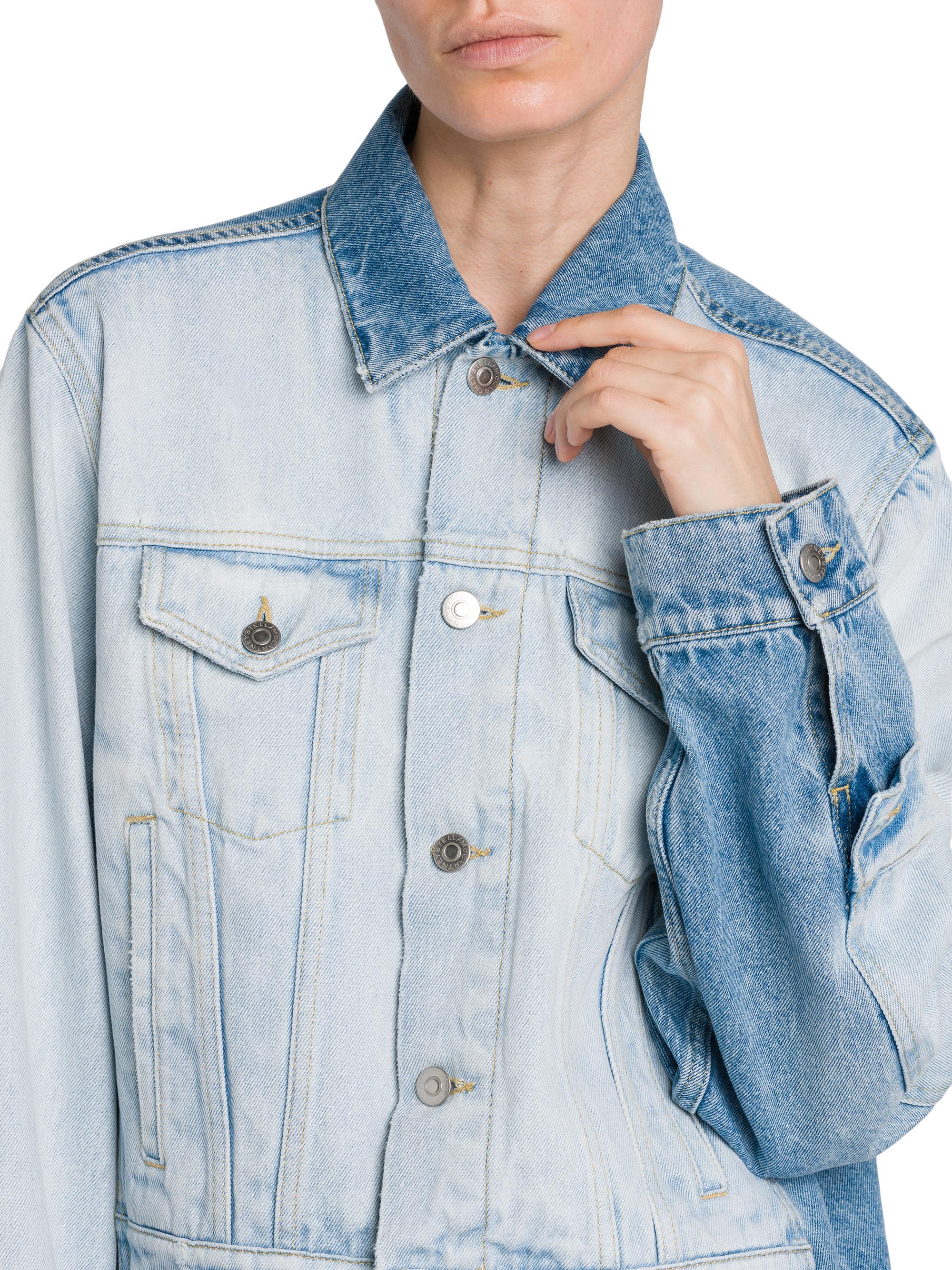 【STELLA McCARTNEY】パッチワークシェードジャケット　デニム STELLA MCCARTNEY Patchwork denim jacket | THE OUTNET