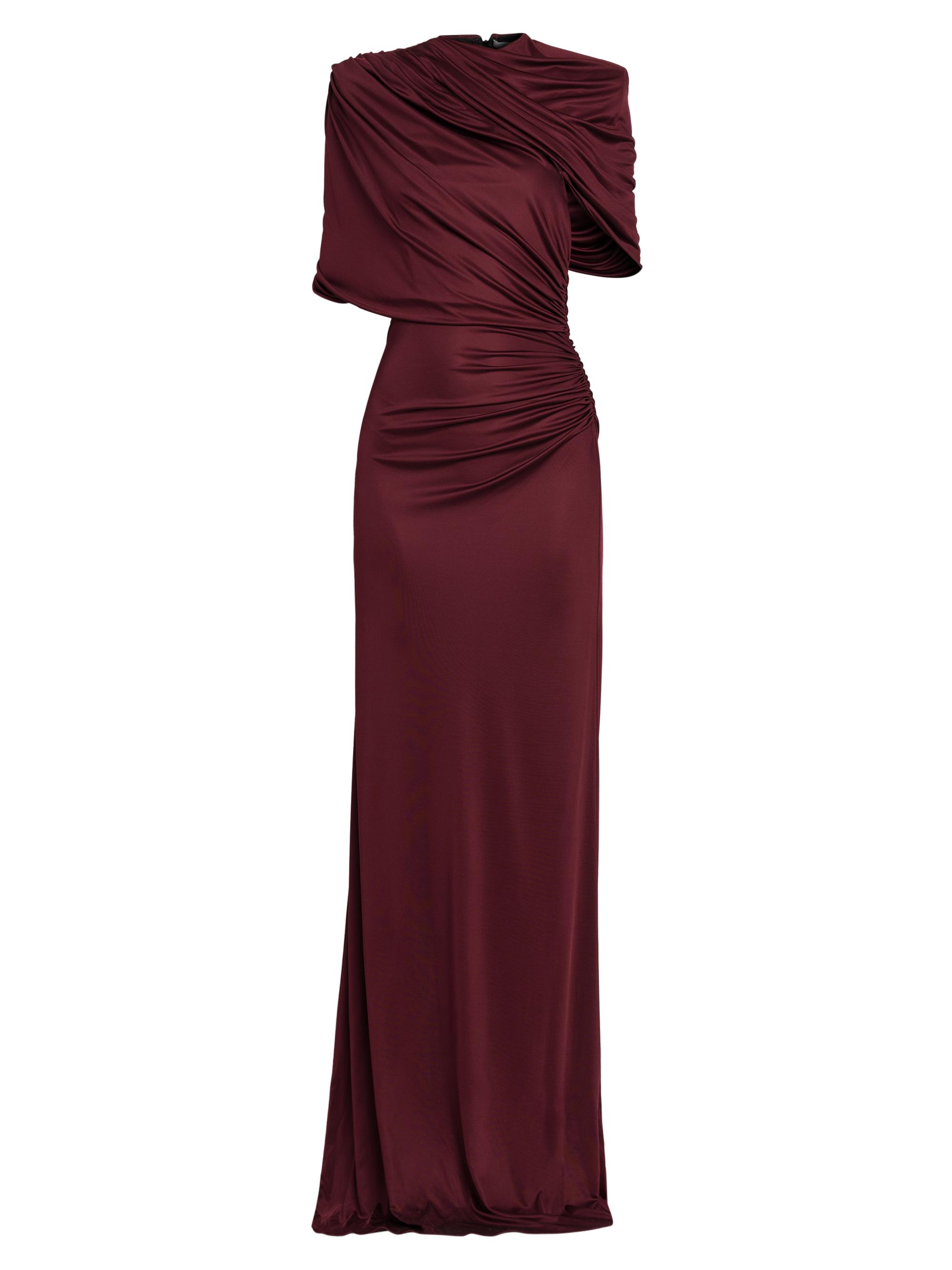 Stella McCartney Women's Draped Cape Gown - Dark Cherry