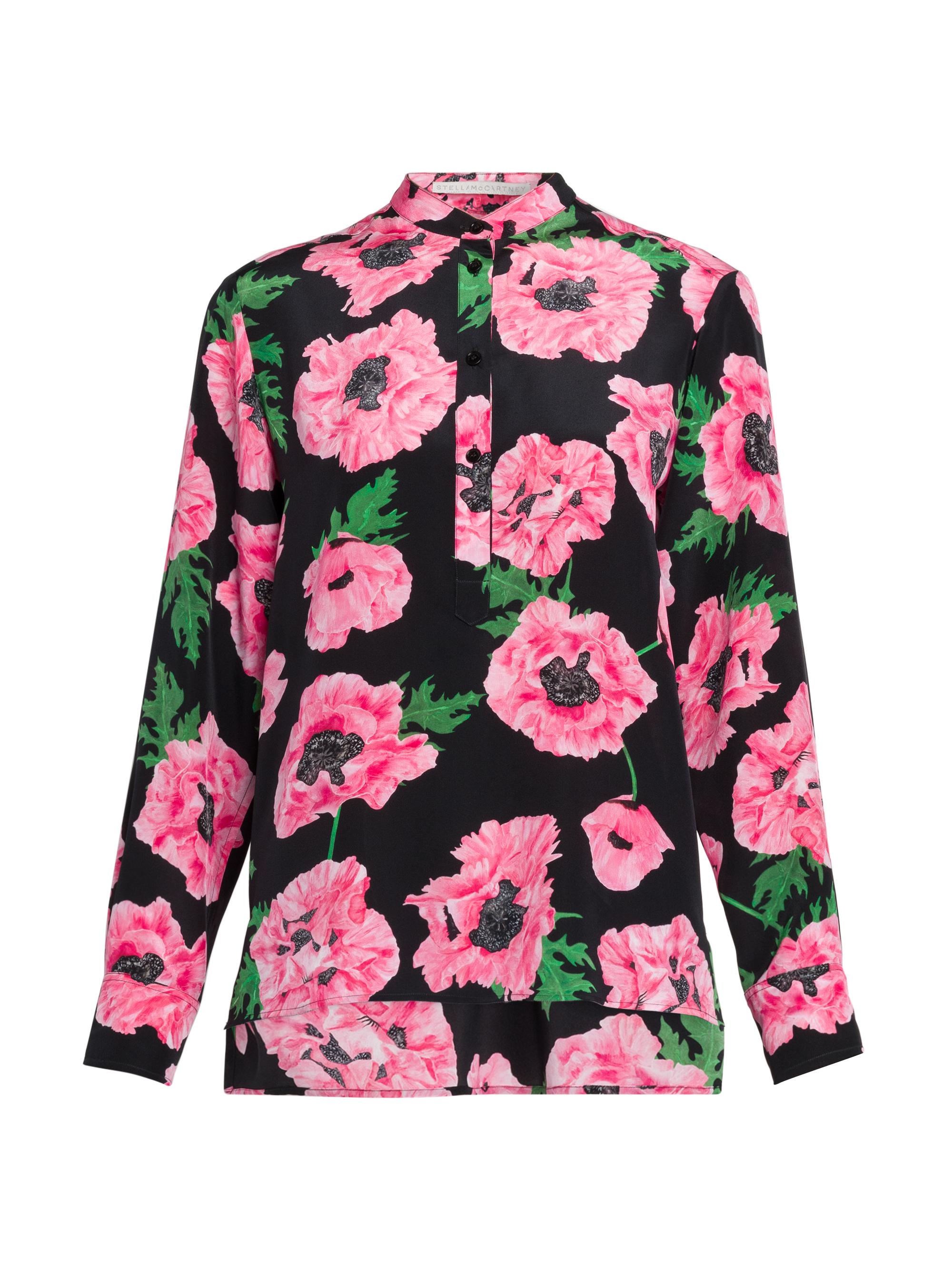 Stella McCartney Women's Iconic Poppy Print Shirt - Pink Black