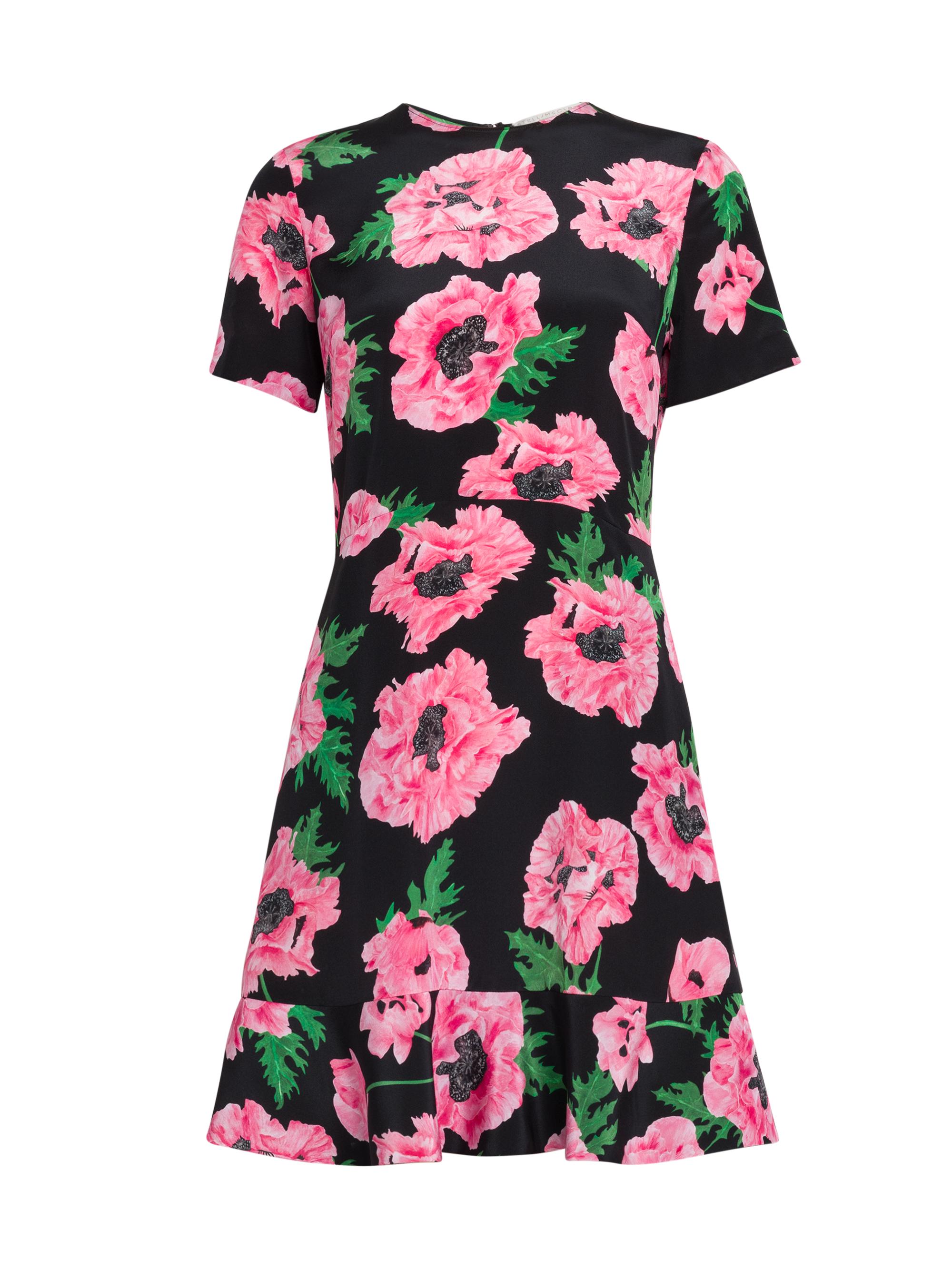 Stella McCartney Women's Iconic Poppy Print Minidress - Pink Black