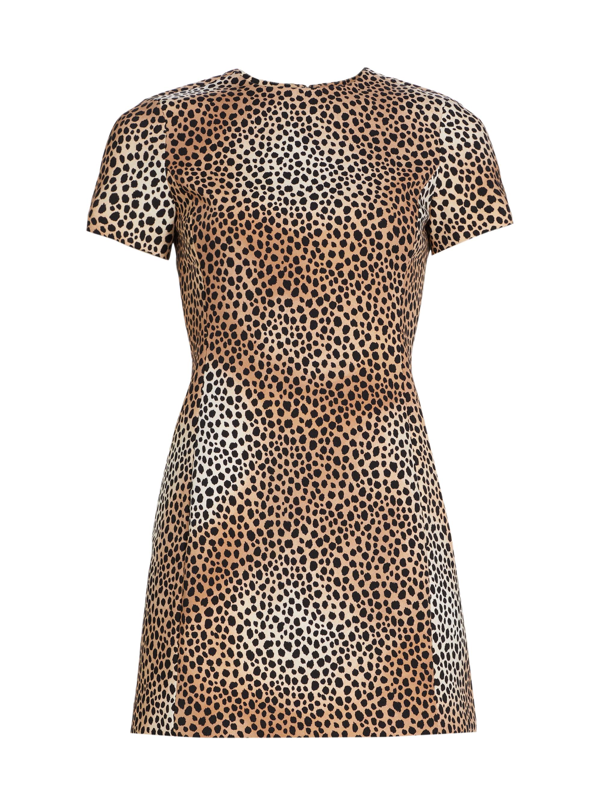MICHAEL Michael Kors Women's Cheetah Stretch-Crepe Minidress - Bone