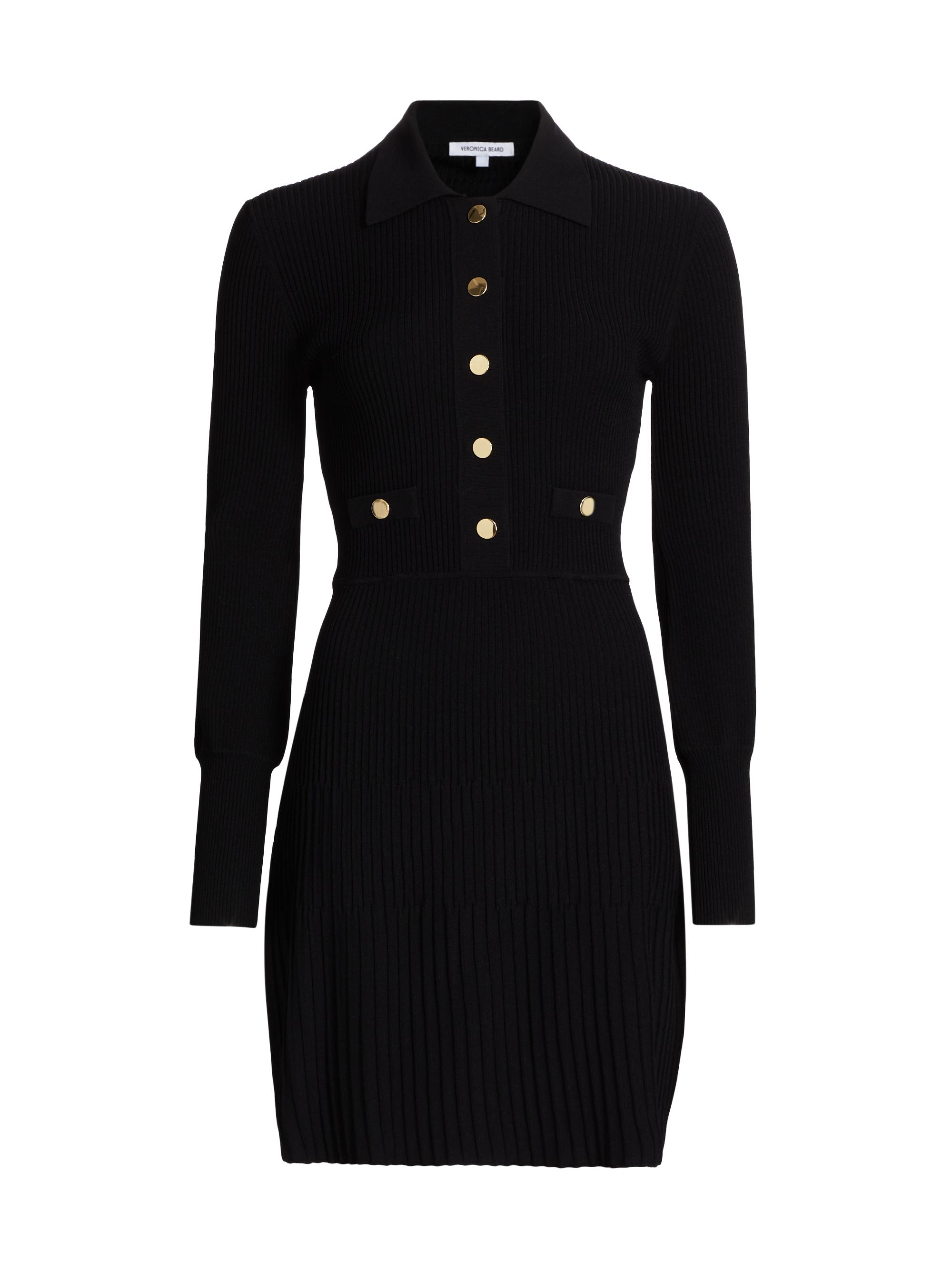 Veronica Beard Women's Lauper Rib-Knit Minidress - Black