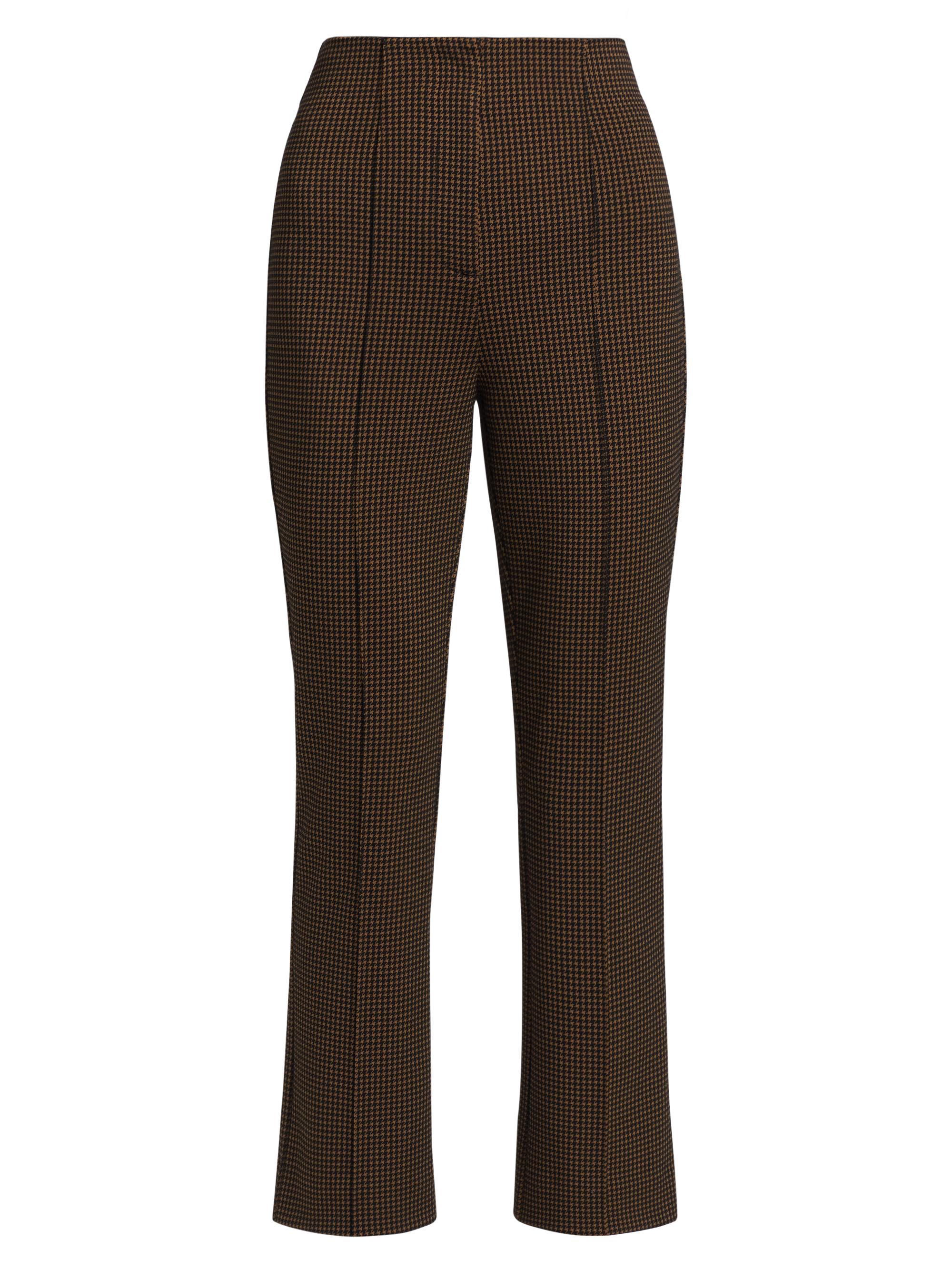Veronica Beard Women's Kean Houndstooth Flare Pants - Acorn Black