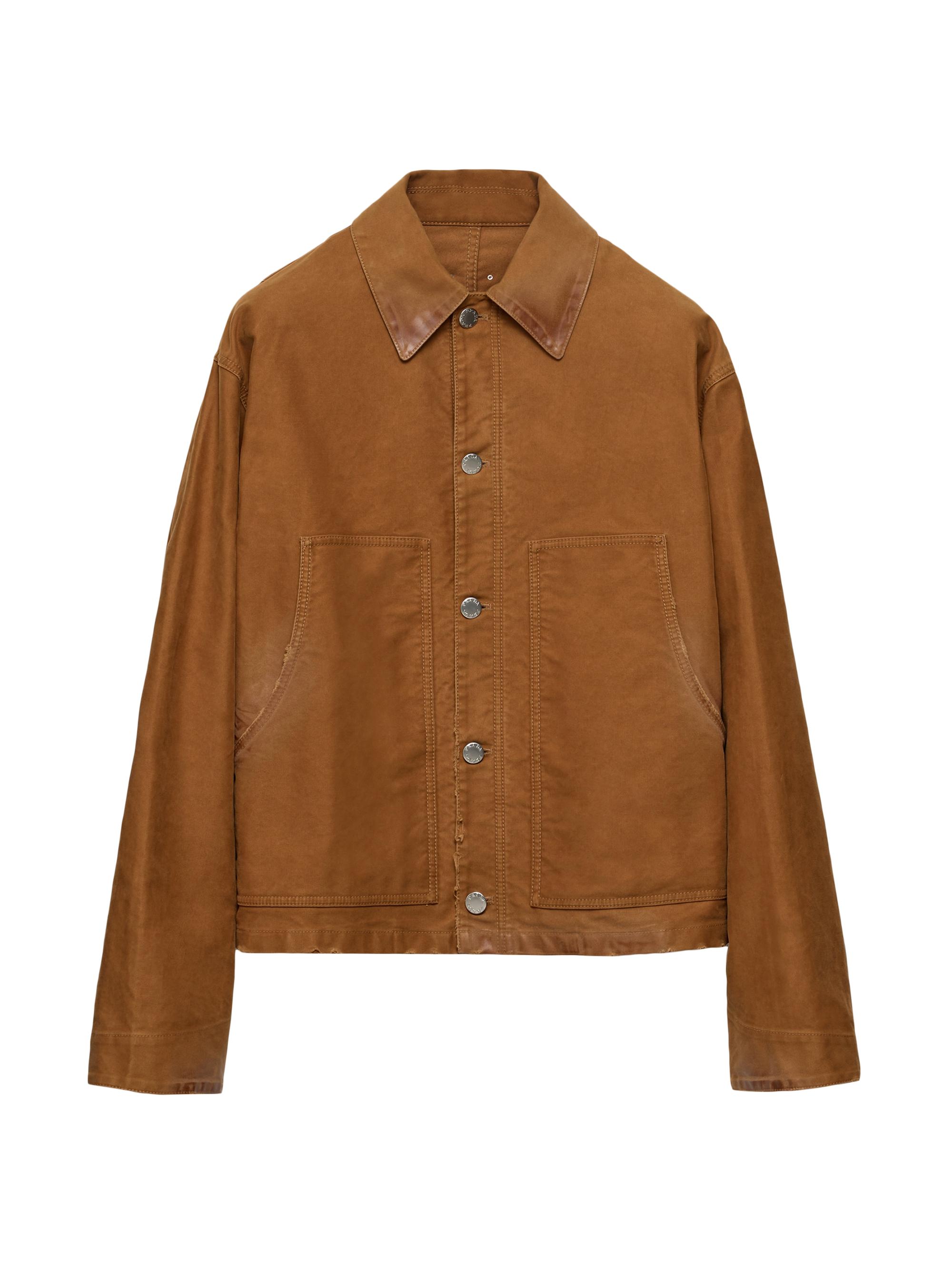 Prada Men's Moleskin Blouson Jacket - Brown