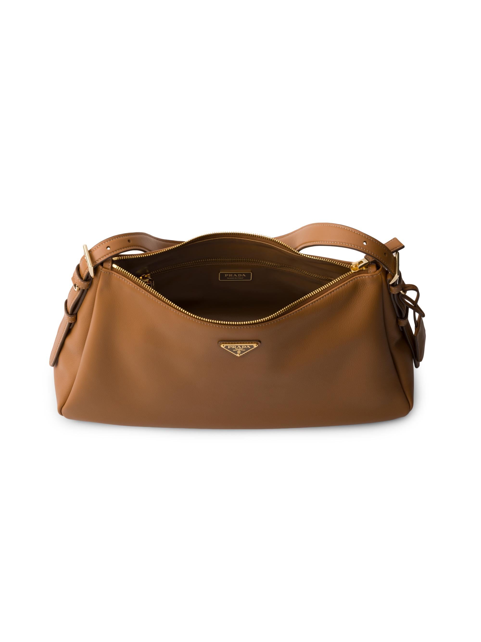 Prada Women's  Aimée  Leather Shoulder Bag - Brown | Thumbnail 4
