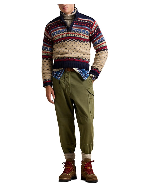 Shop Polo Ralph Lauren Nordic-Inspired Polo Sweater | Saks Shop Polo Ralph Lauren Nordic-Inspired Polo Sweater | Saks