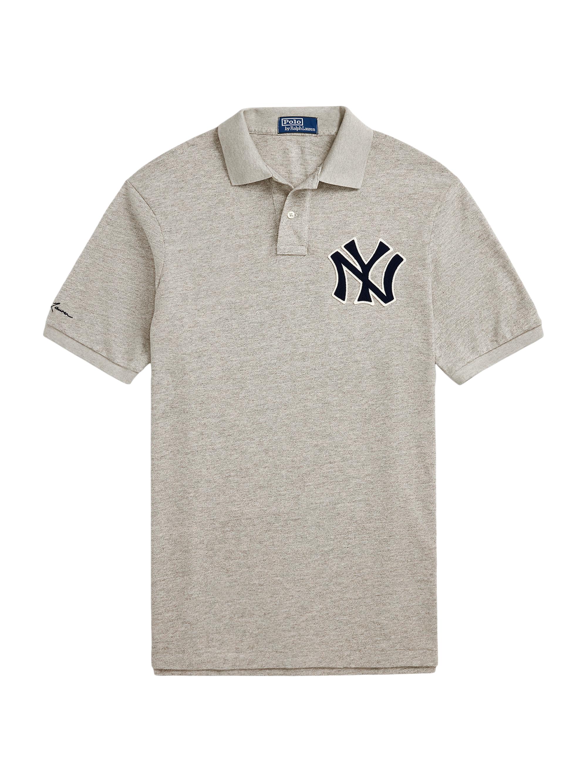 Polo Ralph Lauren Men's Yankees Mesh Polo Shirt - Loft Heather