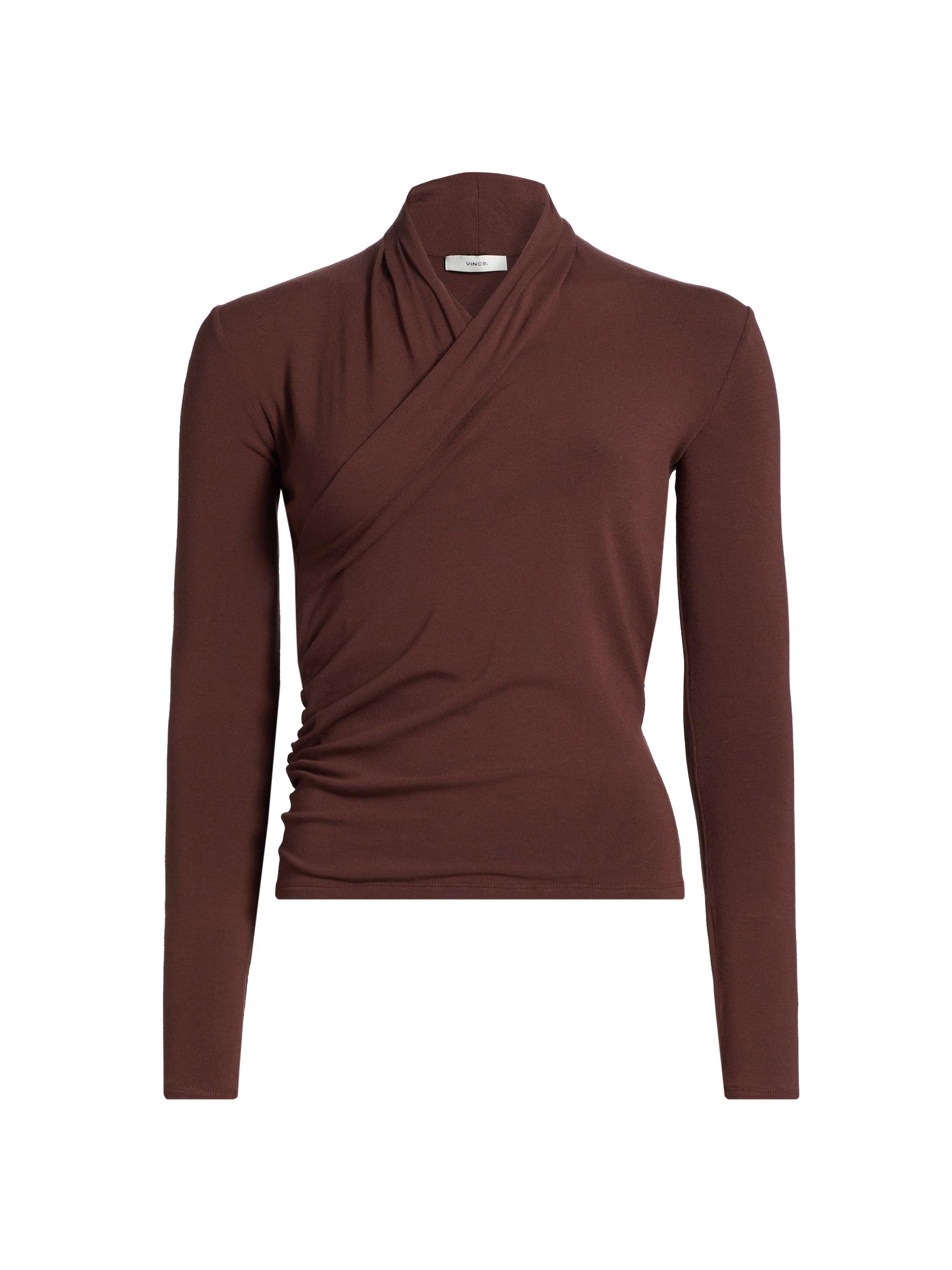 Vince Ruched Long-Sleeve Top | Saks Fifth Avenue