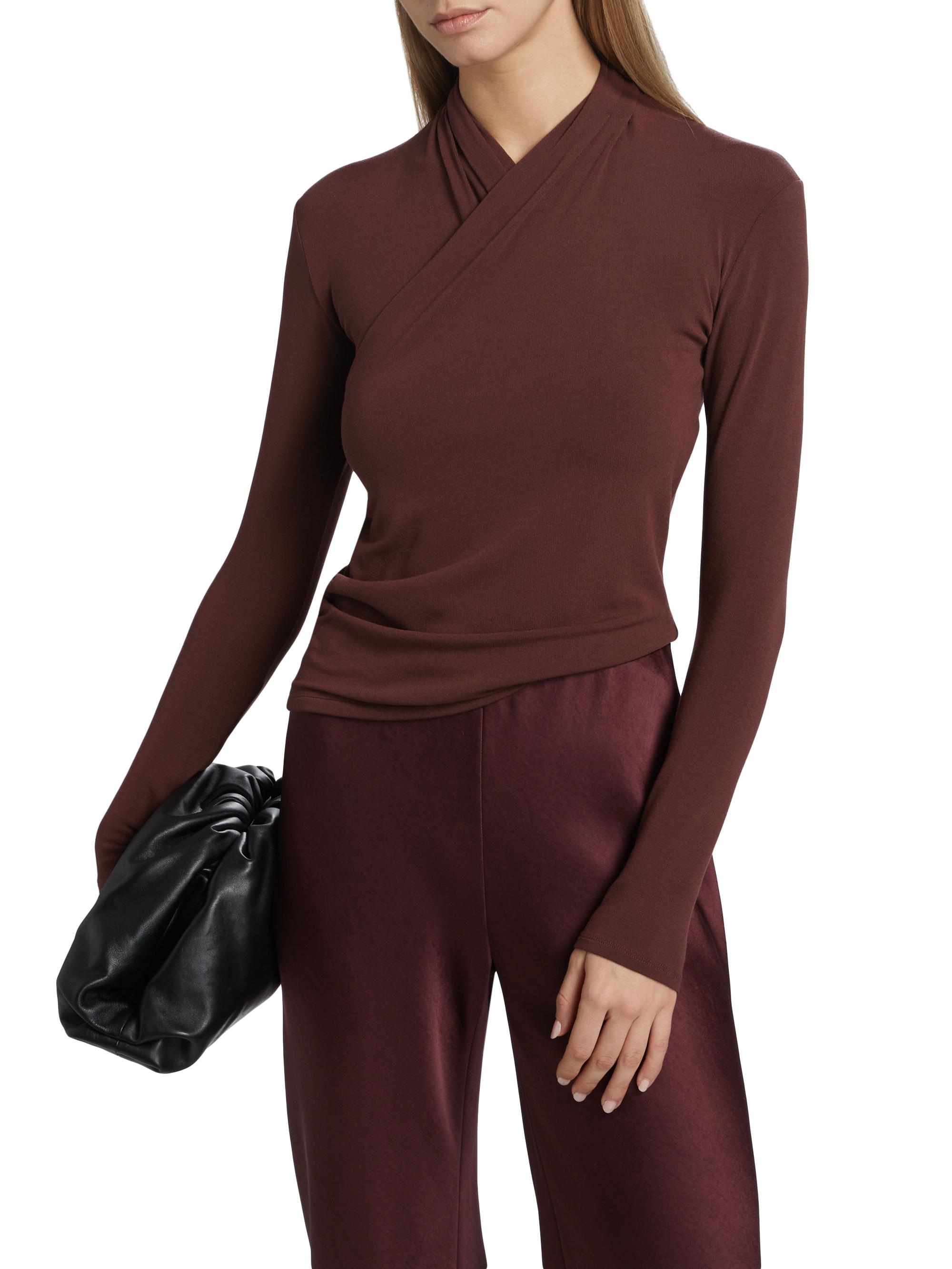 Vince Ruched Long-Sleeve Top | Saks Fifth Avenue