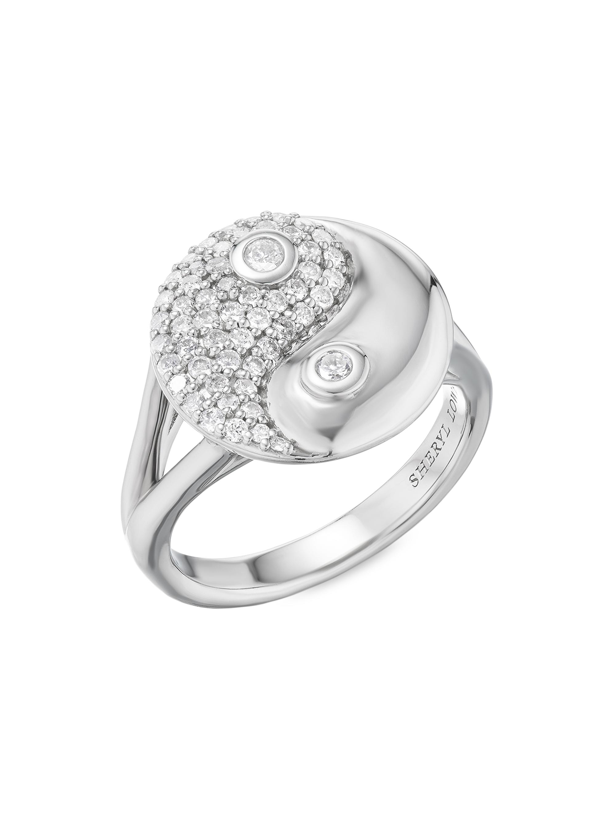 Sheryl Lowe Women's Yin Yang Sterling Silver & 0.61 TCW Diamond Ring - Sterling Silver