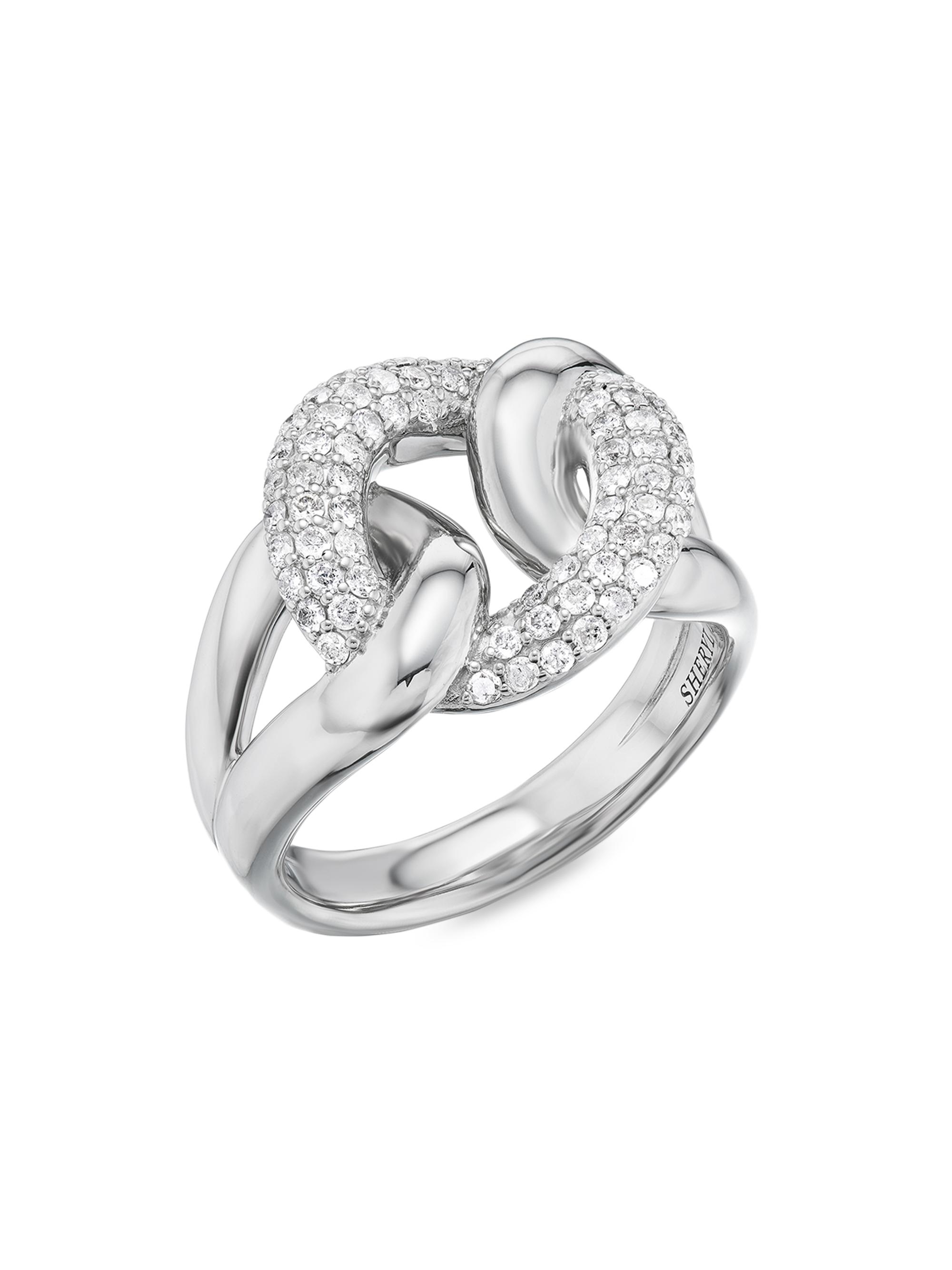 Sheryl Lowe Women's Love Knot Sterling Silver & 0.66 TCW Diamond Ring - Sterling Silver