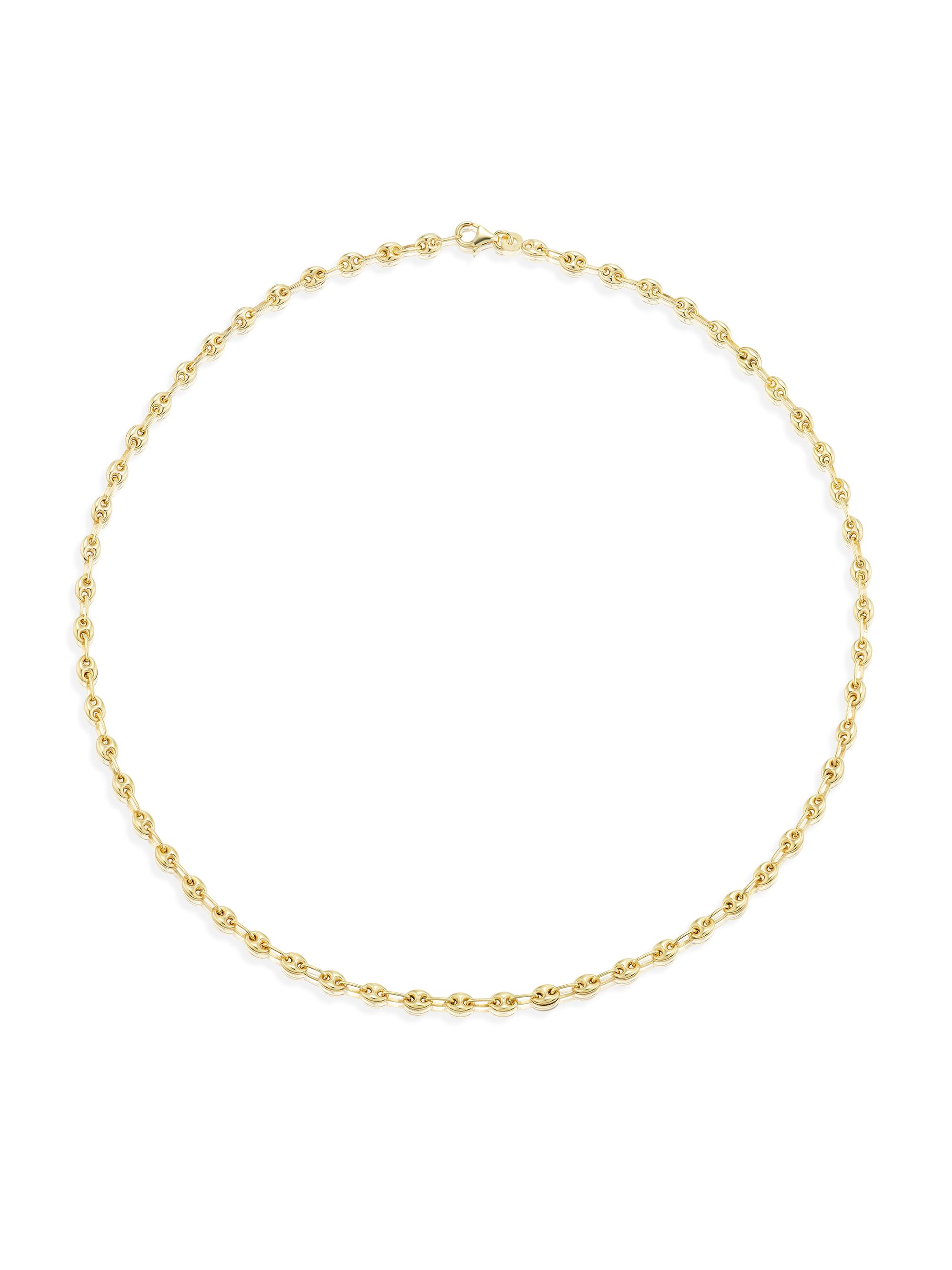 Sheryl Lowe Women's Puffy Graduated Mariner Sterling 14K Yellow Gold Necklace - Yellow Gold