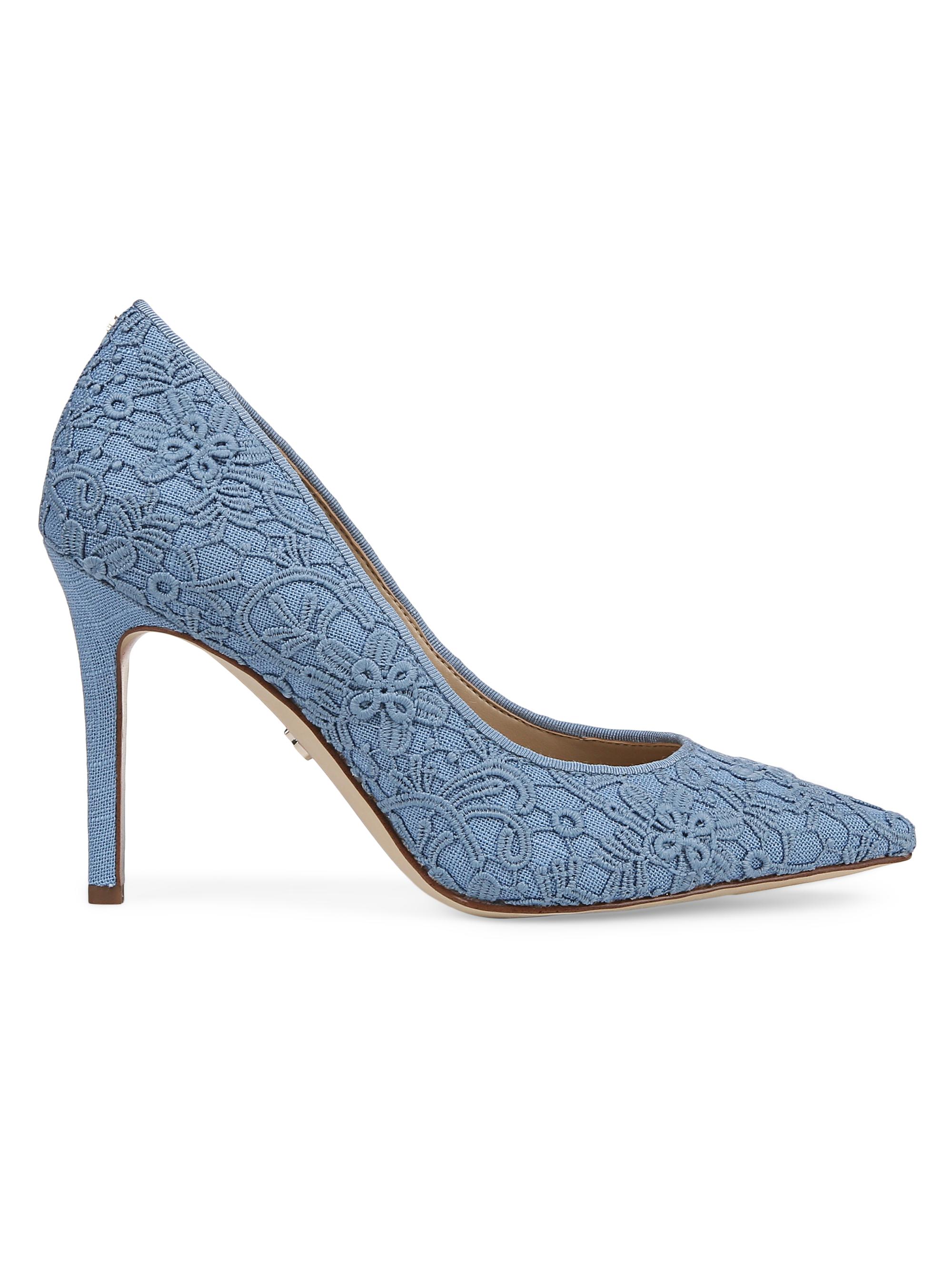 Sam Edelman Women's Hazel 9MM Floral Embroidered Stiletto Pumps - Sky Blue