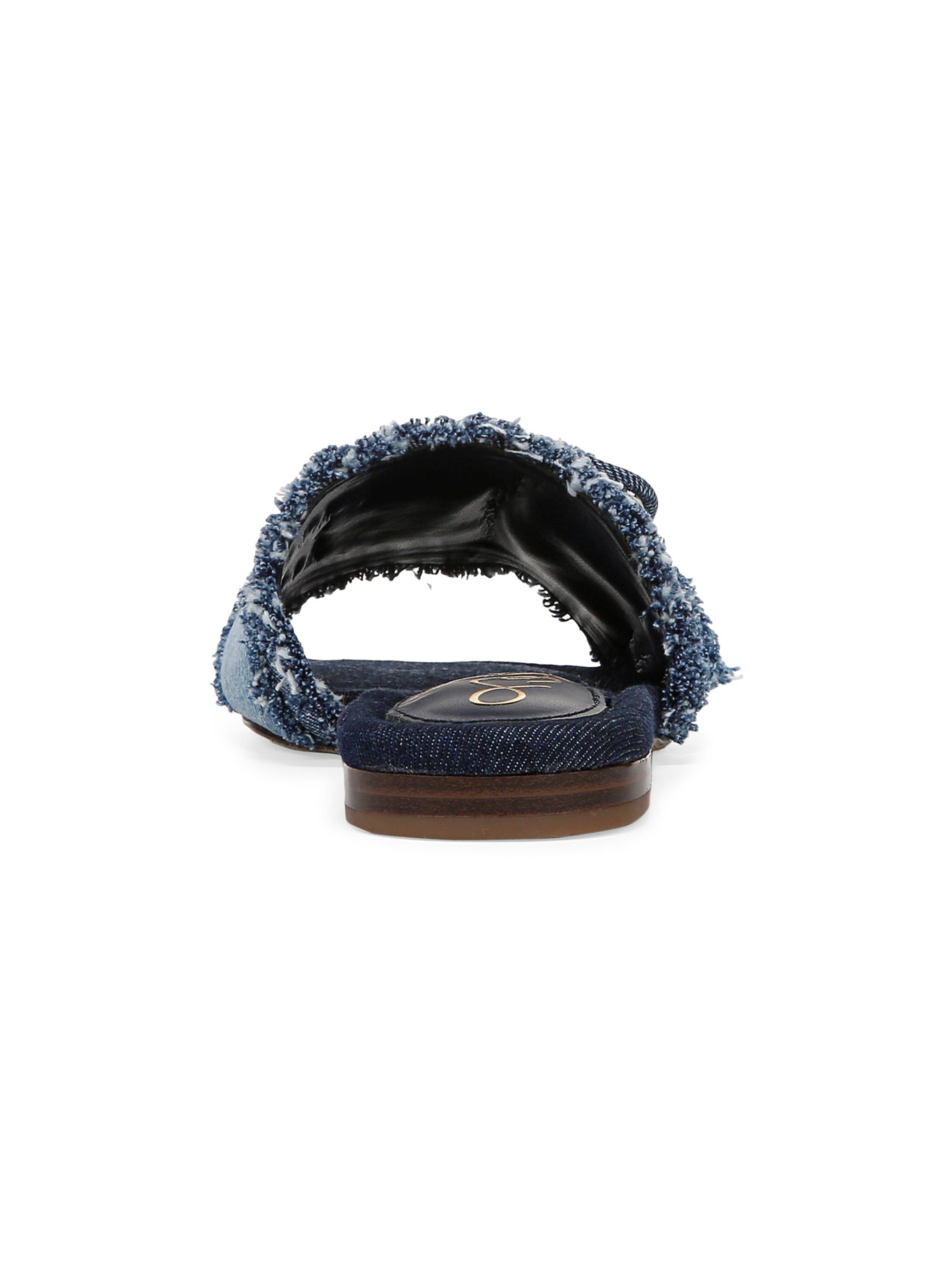 Sam Edelman Bambi Fray Denim Slide Sandals | Saks Fifth Avenue
