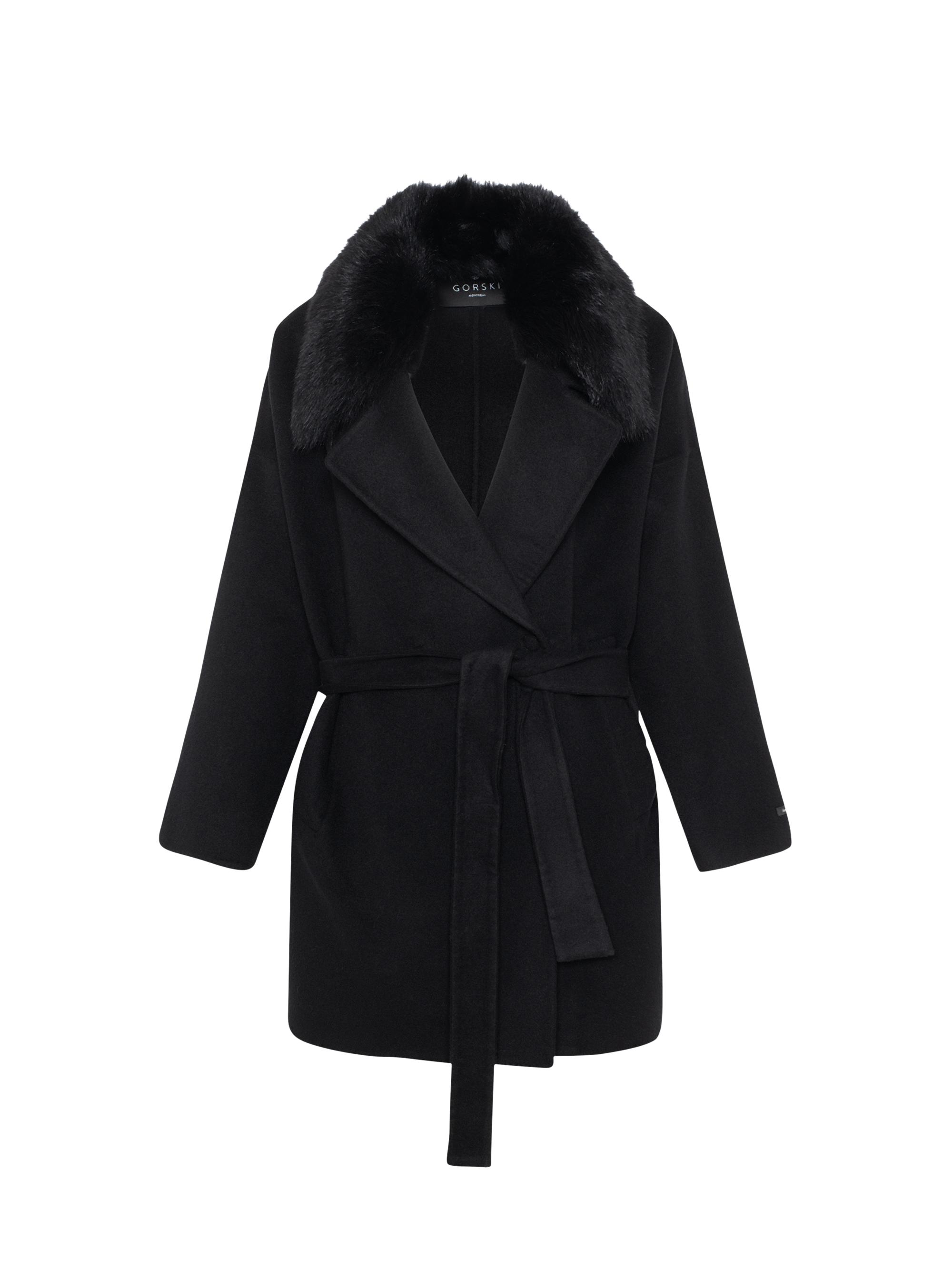 Gorski Women's Loro Piana Cashmere & Wool Belted Jacket - Black