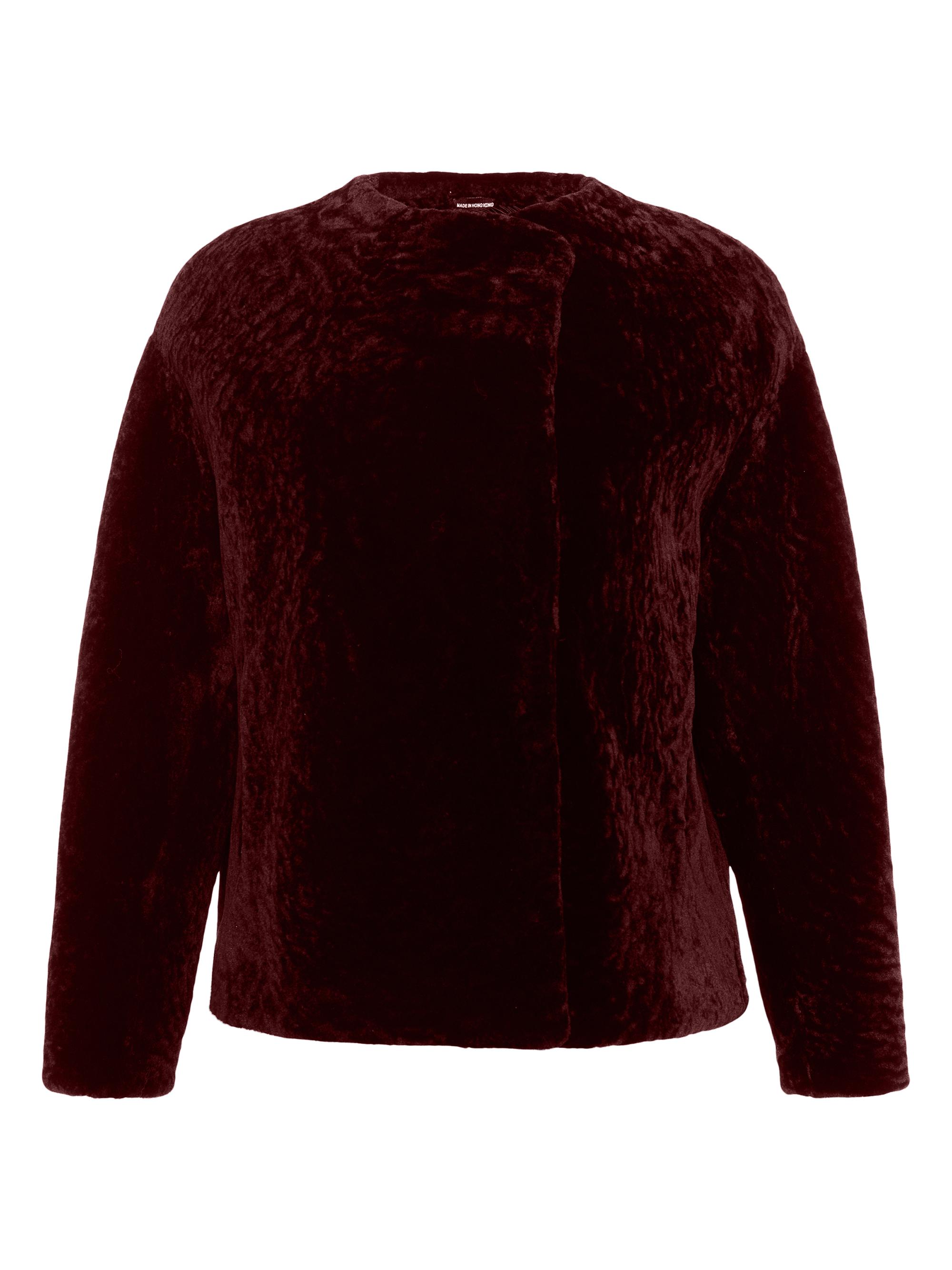 Gorski Women's Textured Shearling Lamb Jacket - Merlot
