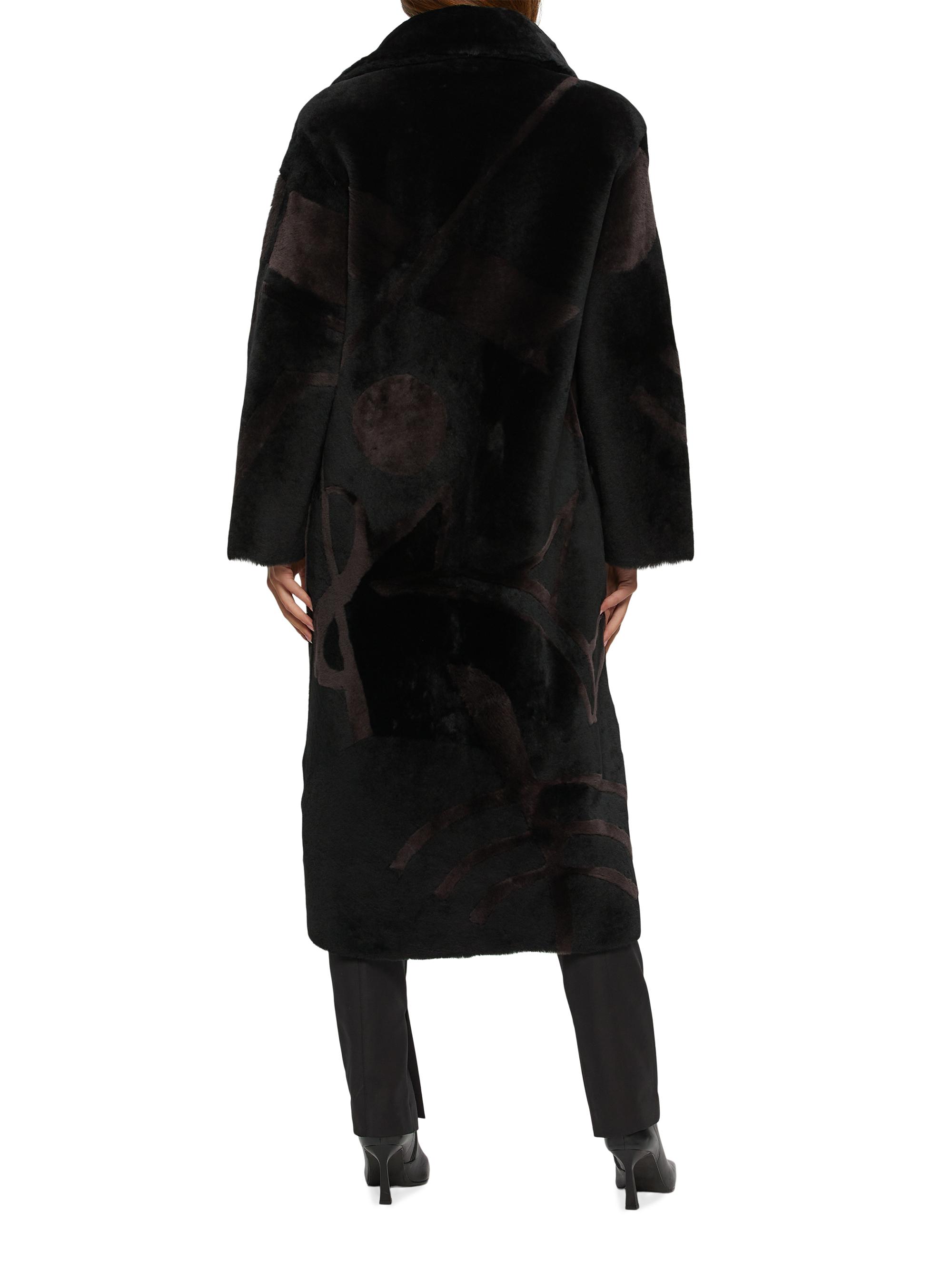 Gorski Merino Shearling Lamb Coat with Intarsia | Saks Fifth Avenue