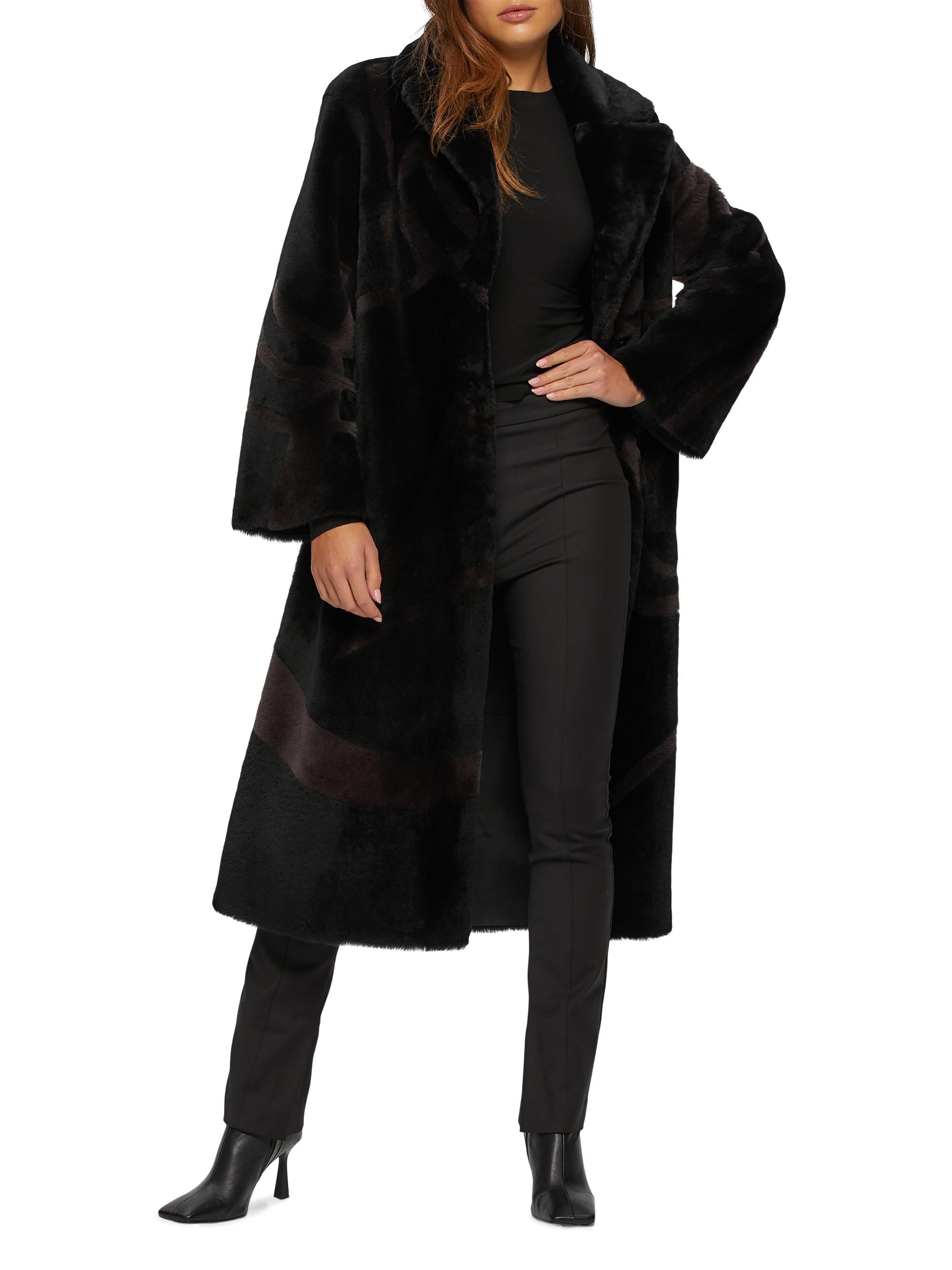 Gorski Merino Shearling Lamb Coat with Intarsia | Saks Fifth Avenue