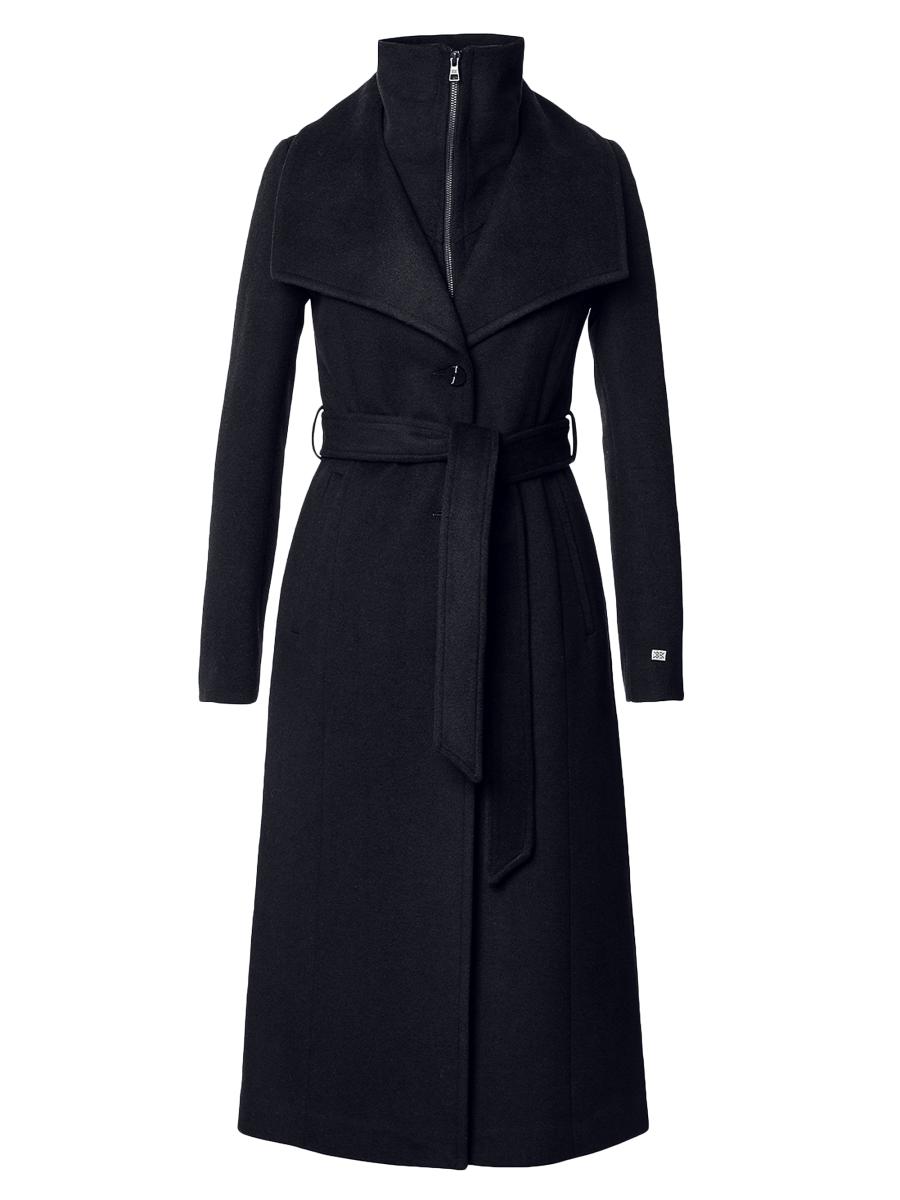 ★Soia & Kyo★Ilana クラシックウールコート Ilana, Slim-fit classic wool coat with bib collar | Soia