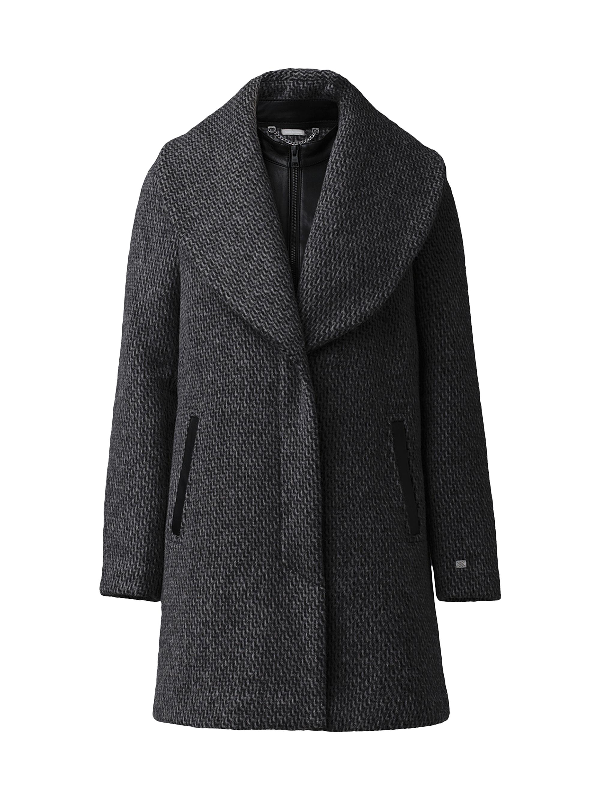 Soia & Kyo Women's Lolli Leather & Wool-Blend Coat - Black