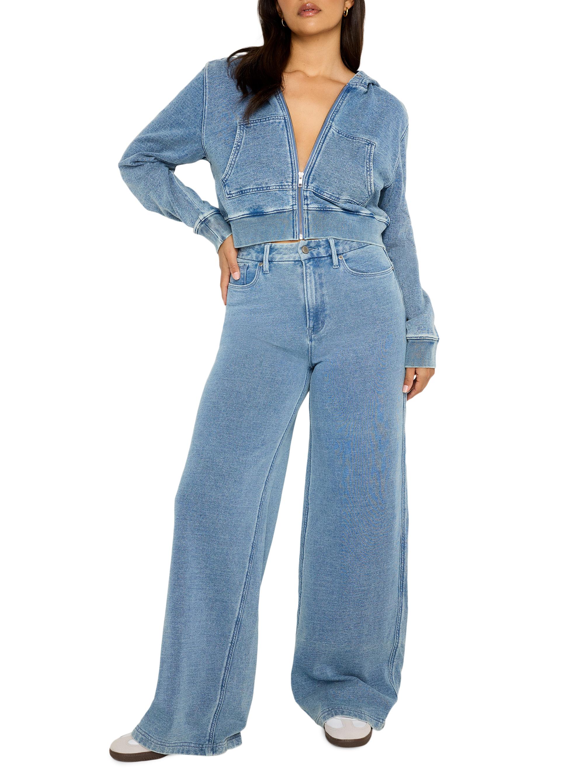 Good American Women's Jeanius Good Skate Straight-Leg Pants - Indigo