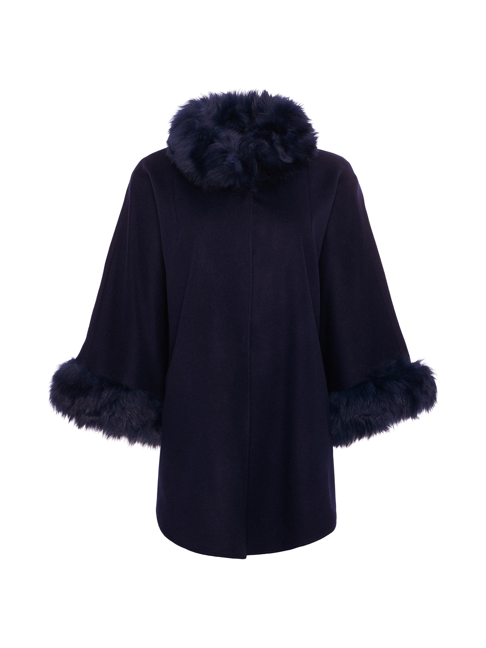 Maximilian Loro Piana Cashmere Cape with Detachable Shearling