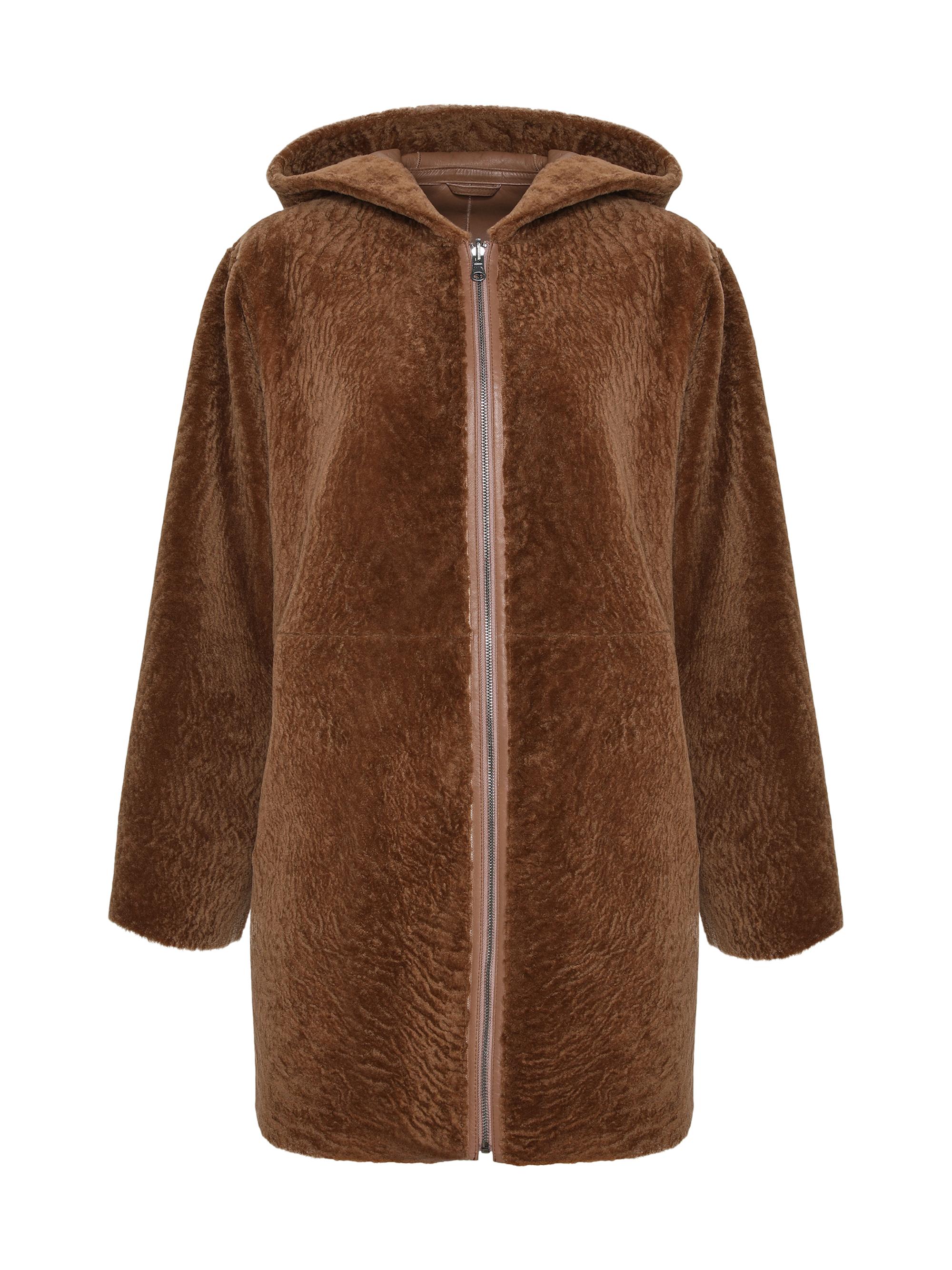Gorski Women's Reversible Textured Shearling Lamb Parka - Camel