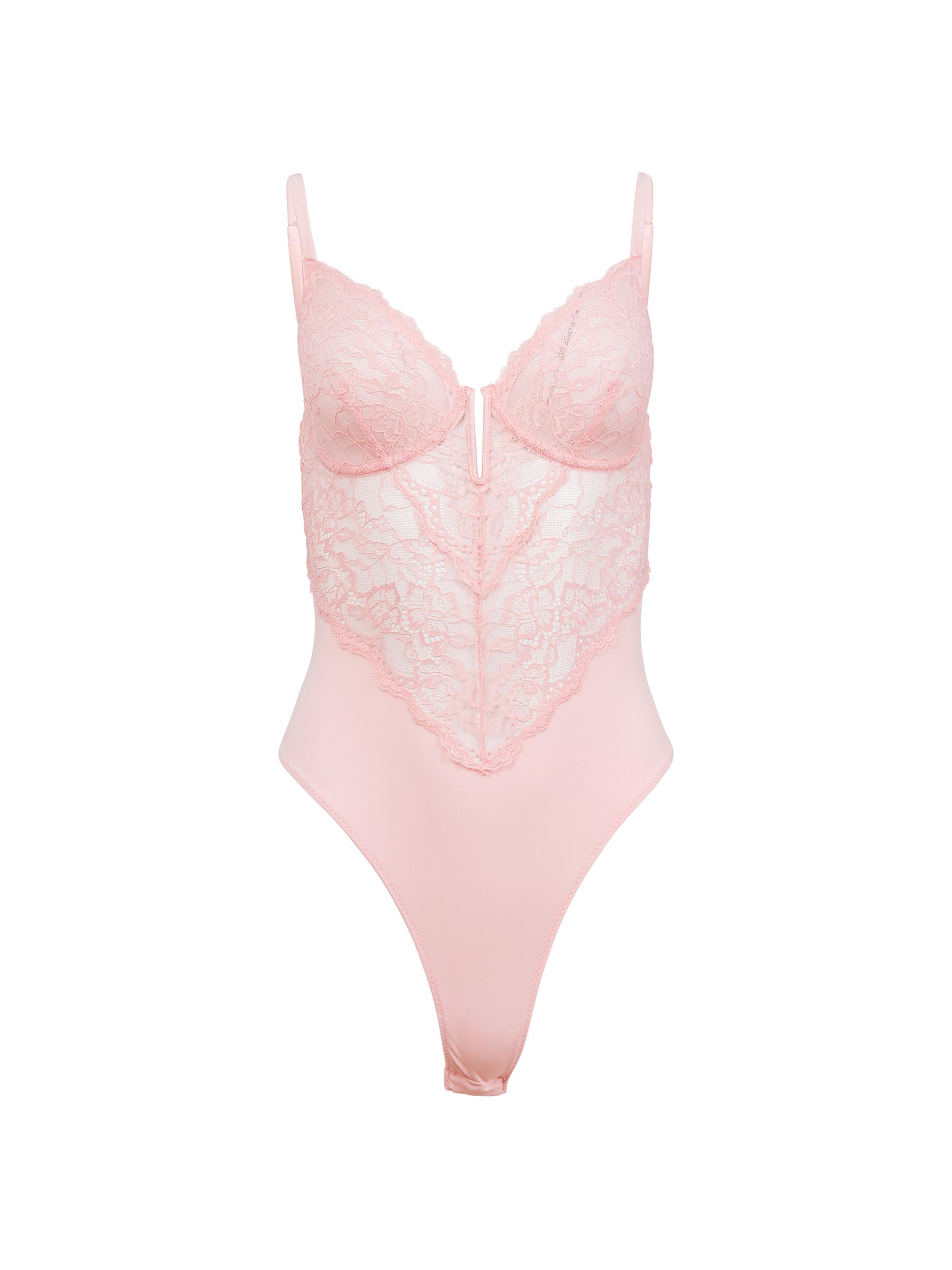Fleur du Mal Bianca Lace-Silk Bodysuit Saks Fifth Avenue