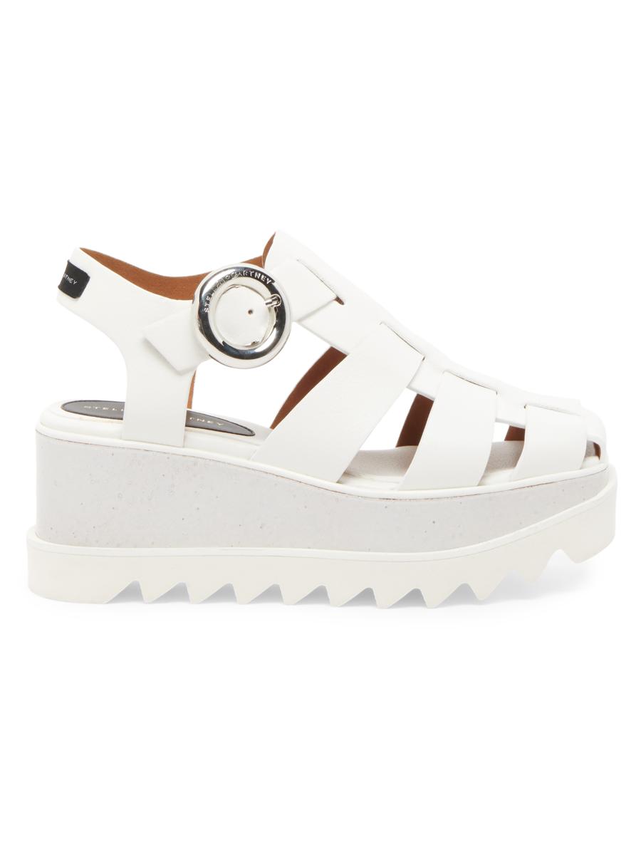 Stella McCartney Elyse 70MM Textured Platform Sandals | Saks