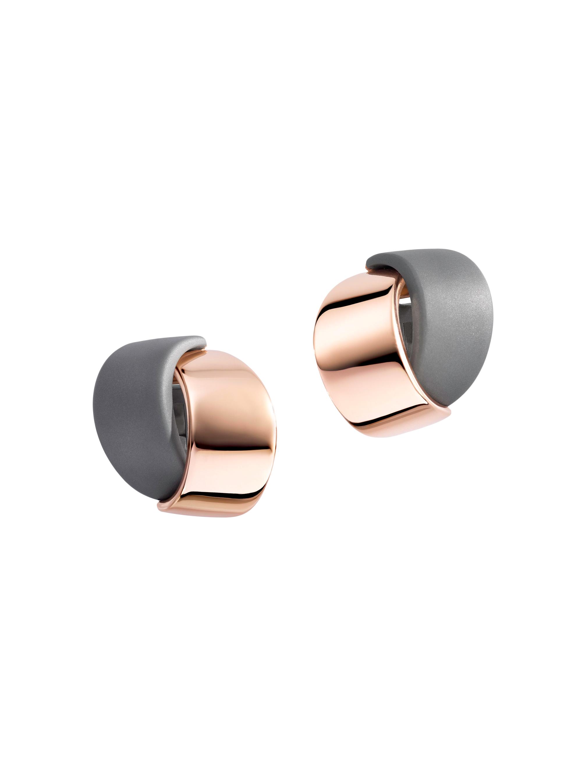 Vhernier Women's Abbraccio 18K Rose Gold & Titanium Earrings - Rose Gold