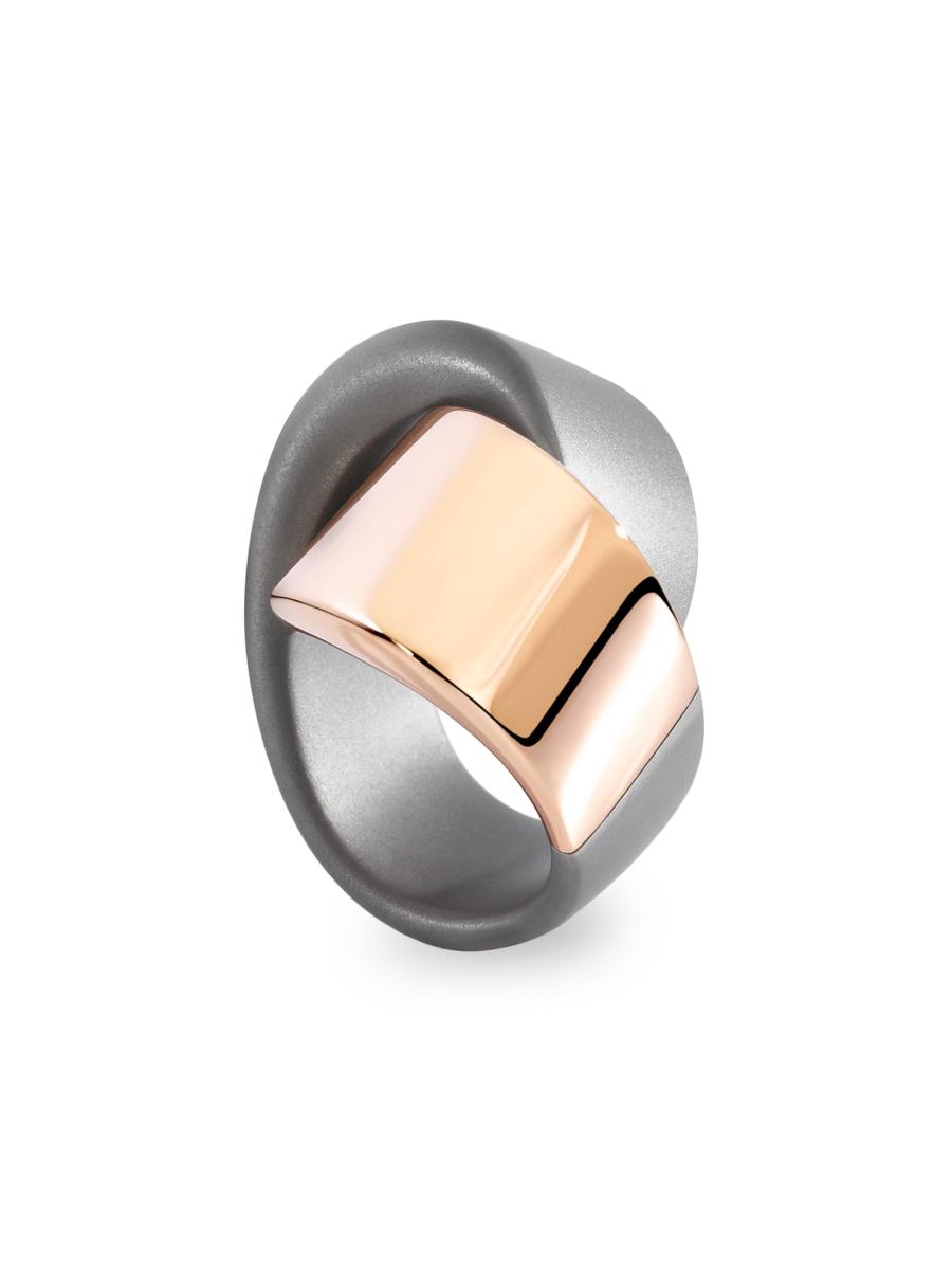 Vhernier Women's Abbraccio 18k Rose Gold & Titanium Ring