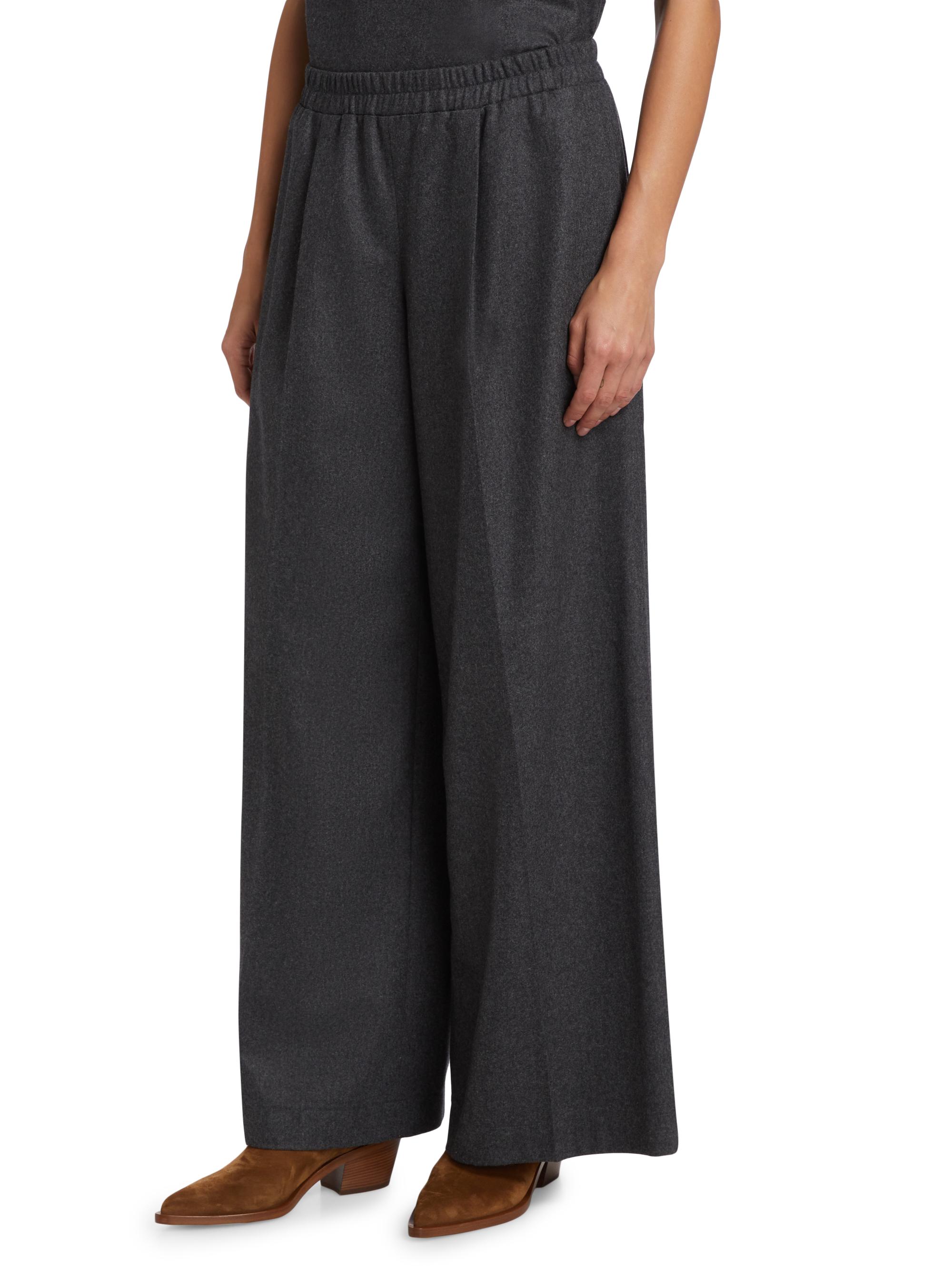 パンツ 2024ssevam eva * linen wool all-in-one* TWP Eva Wool-Blend Wide-Leg Pants | Saks Fifth Avenue