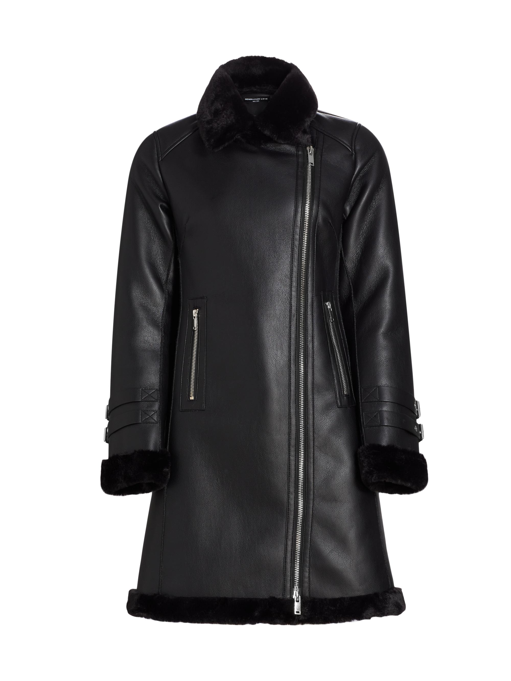 Generation Love Carla Faux Leather & Fur Coat | Saks Fifth Avenue