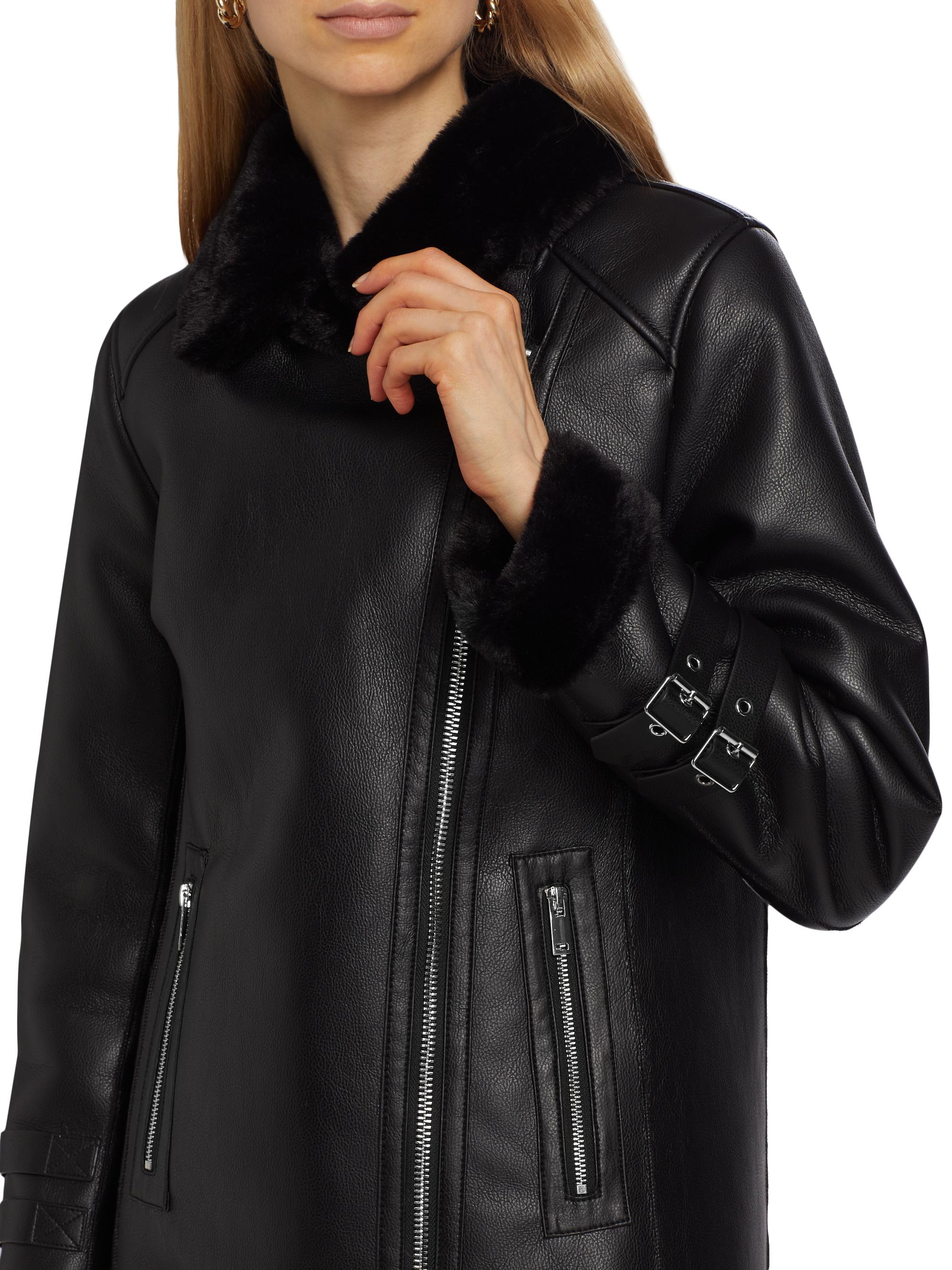 Generation Love Carla Faux Leather & Fur Coat | Saks Fifth Avenue