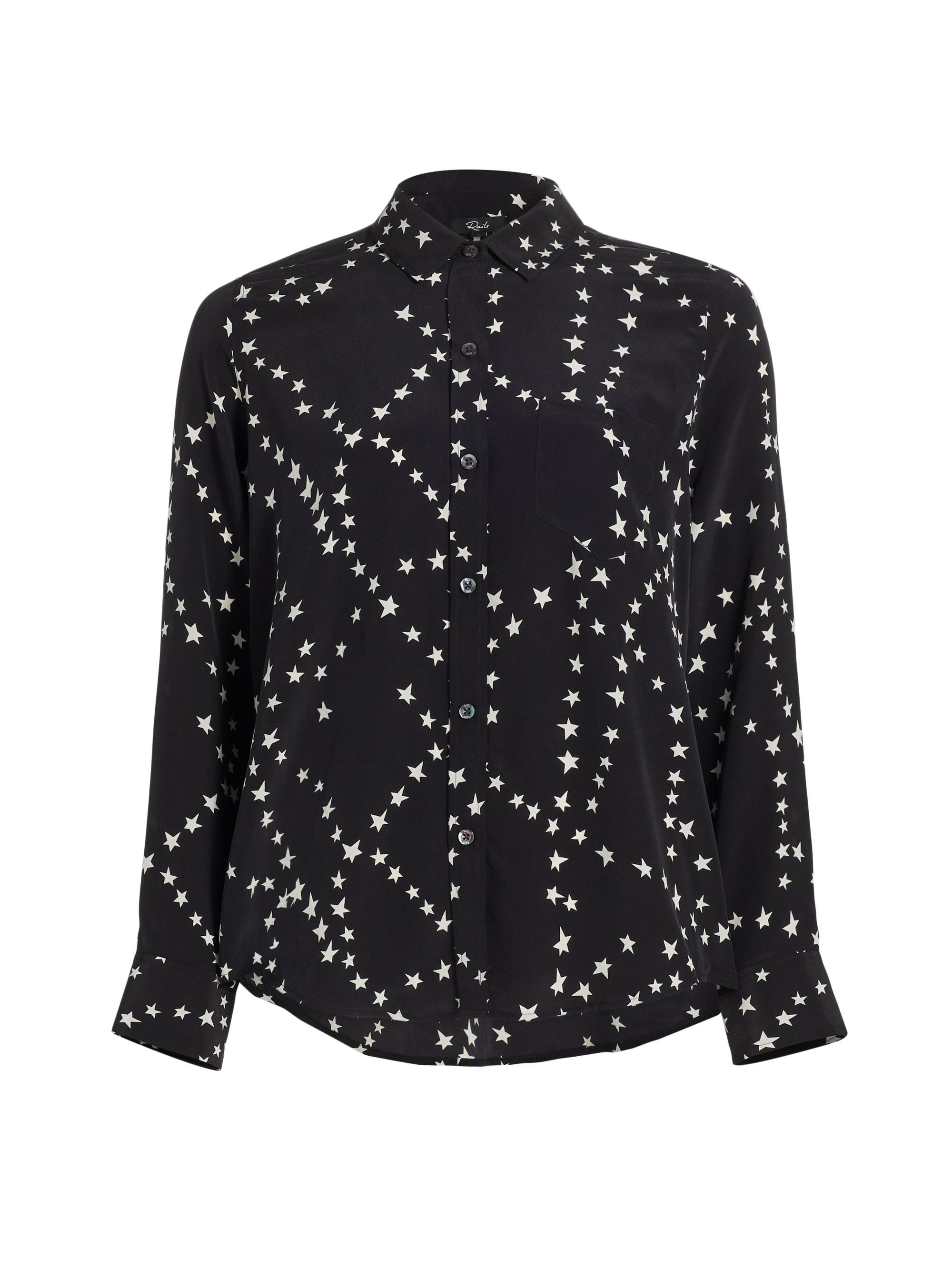 Rails Women's Kate Star Silk Shirt - Black Star Chain